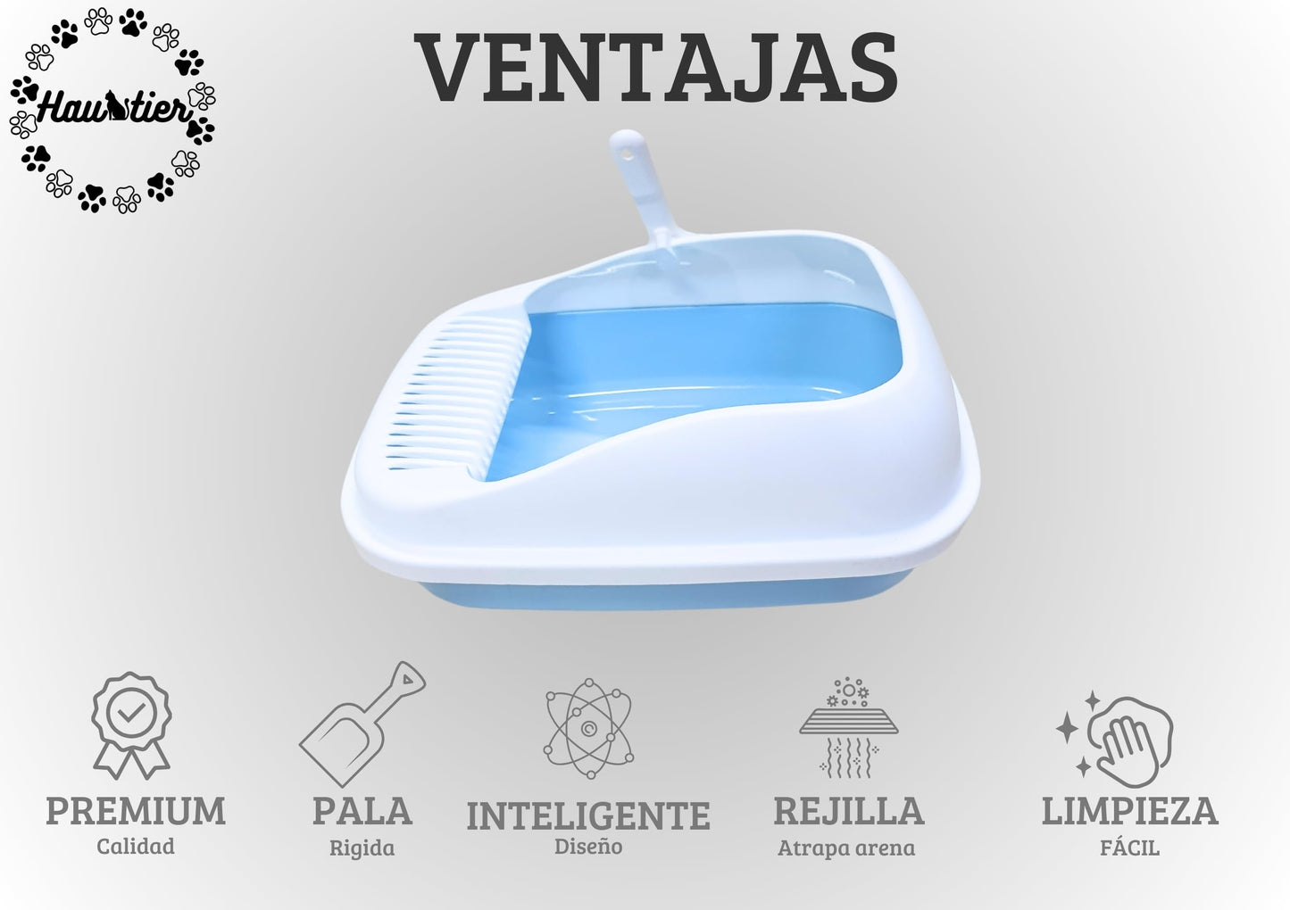 HAU TIER Arenero Abierto Basico Varios Colores Hautier (Azul Claro)