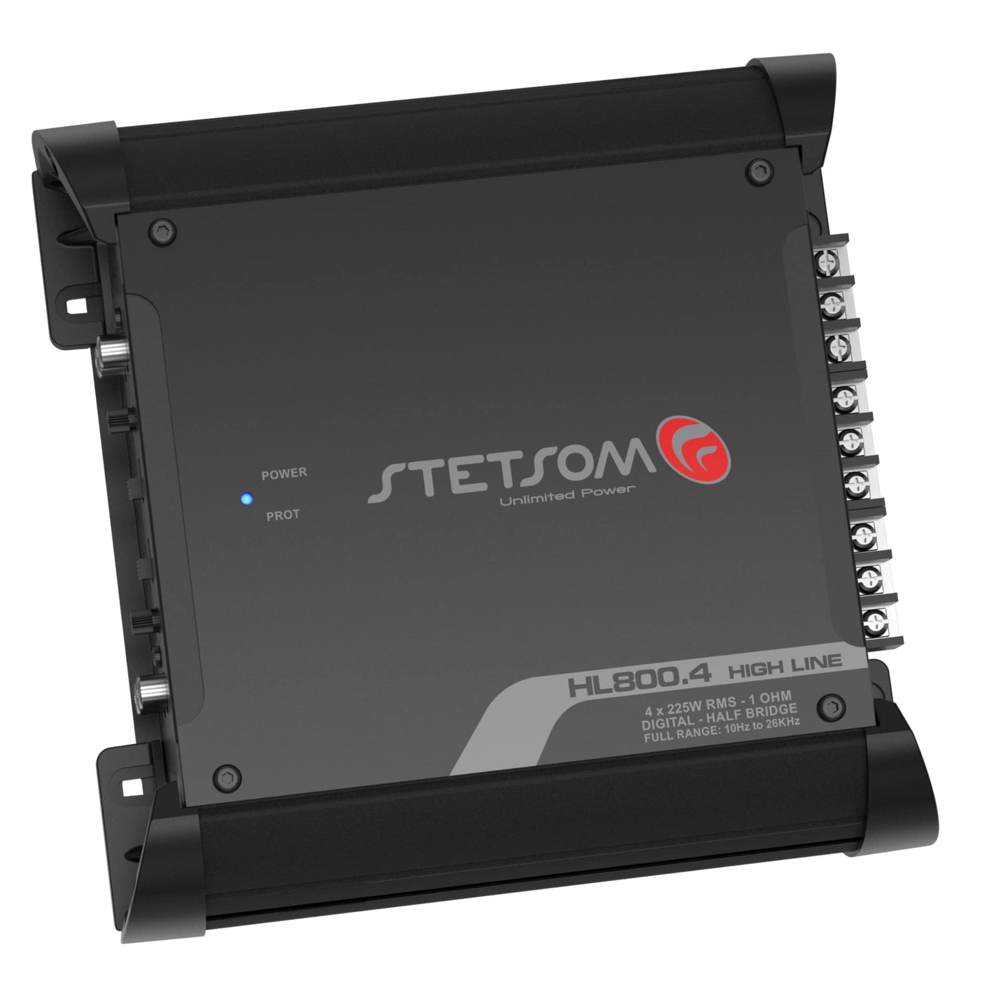 Amplificador Multicanal Stetsom Negro 800 Vatios RMS 1 Ohmios Para Coche