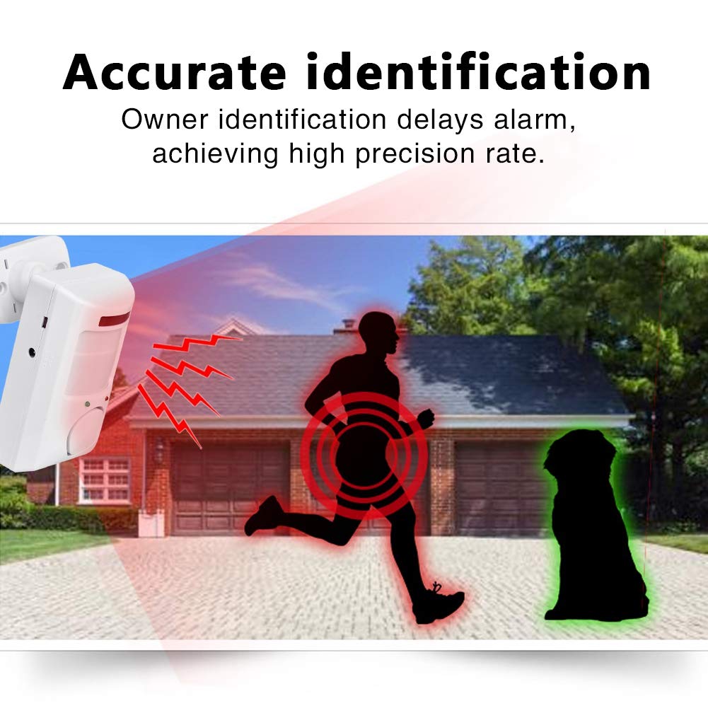 de Alarma inalámbrico, Nuevo, Fuerte Sonido de Alarma de 105dB, más de 30 m de Distancia para 105dB de Alarma inalámbrico Detector de Sensor de Movimiento infrarrojo