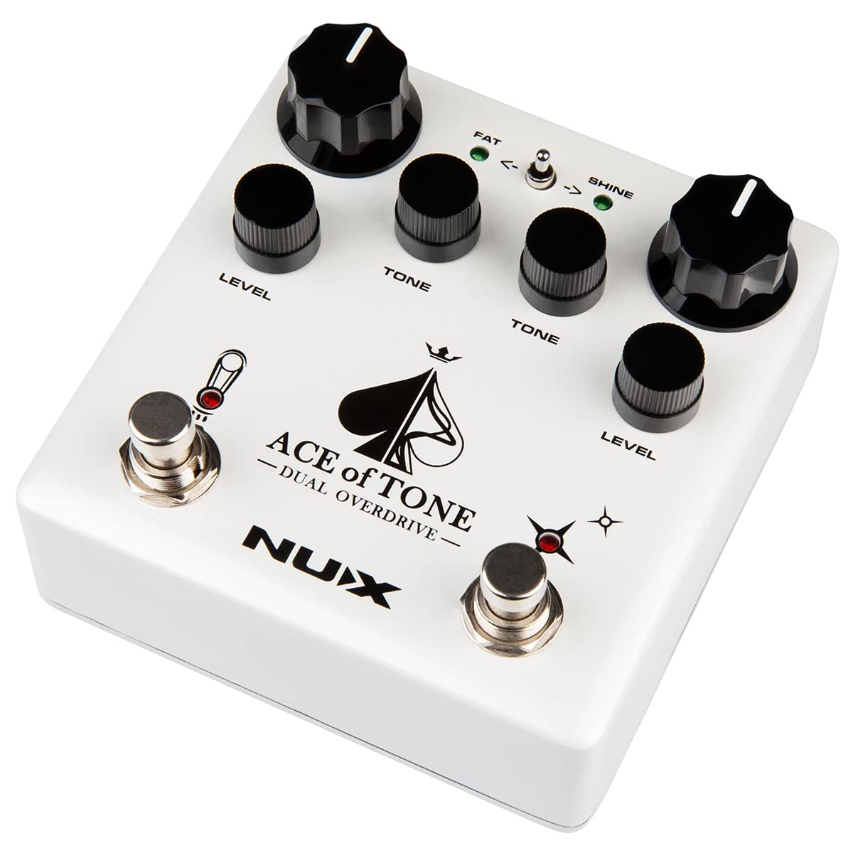 Pedal Overdrive Dual NUX ACE of Tone Tubeman MKII y Morning Star