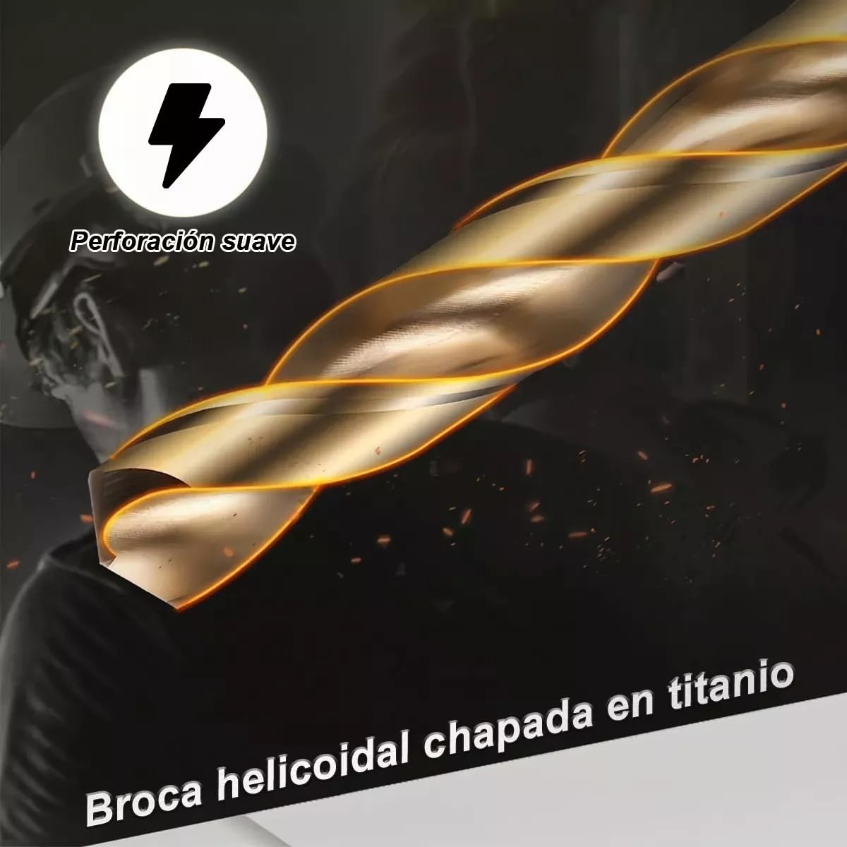 Airymium - Juego de Brocas de Titanio de 99 Piezas - Juego de Brocas de Metal Rígido de Alta Velocidad es Adecuado para Varias Transformaciones de Bricolaje y Mantenimiento de Agujeros de Perforación