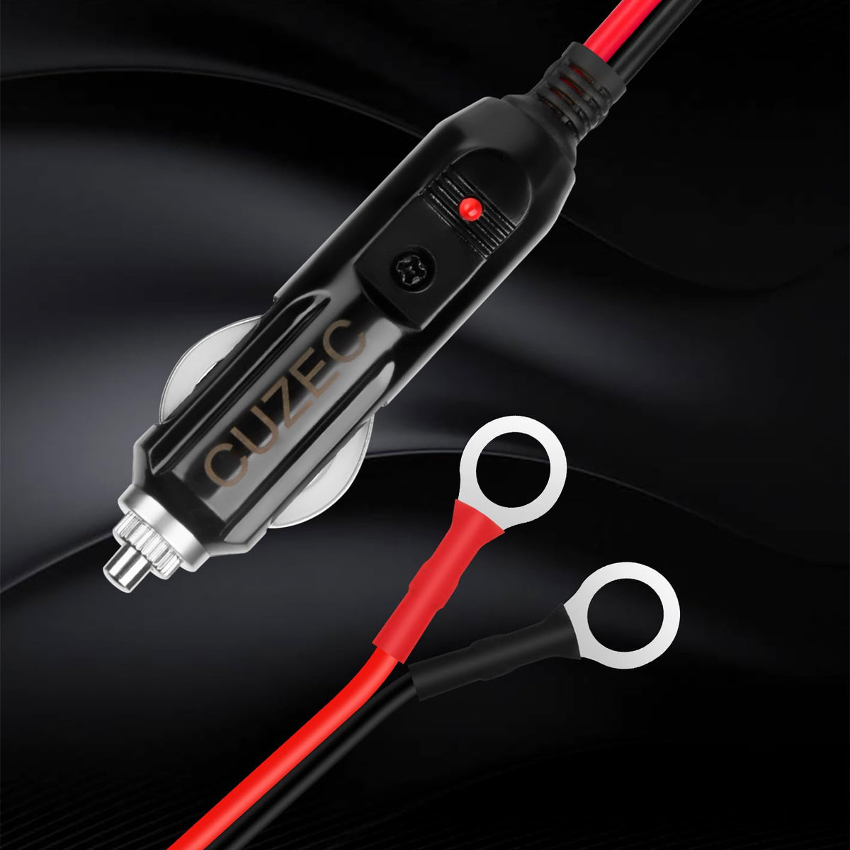 Cable Adaptador de Alimentación CUZEC Negro Alta Resistencia 14 AWG 20 A para Coche y Bricolaje
