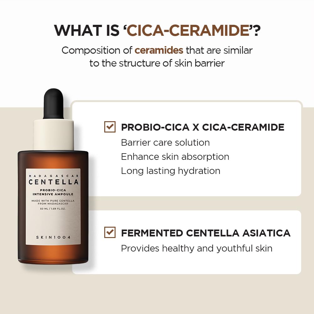 SKIN1004 Madagascar Centella Probio-Cica Intensive Ampoule 95ml/3.21 FL. OZ. (Sérum Facial Rico en Probióticos)