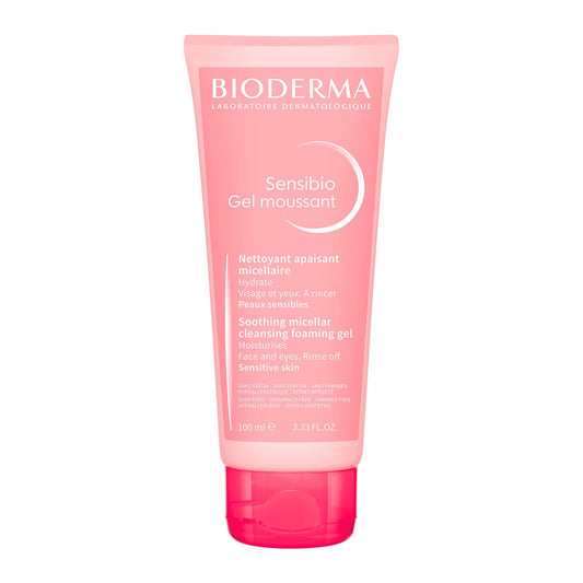 BIODERMA, Limpiador Facial, Sensibio Gel Moussant Micelar para Piel Sensible, Hidratación al instante, 100 ml