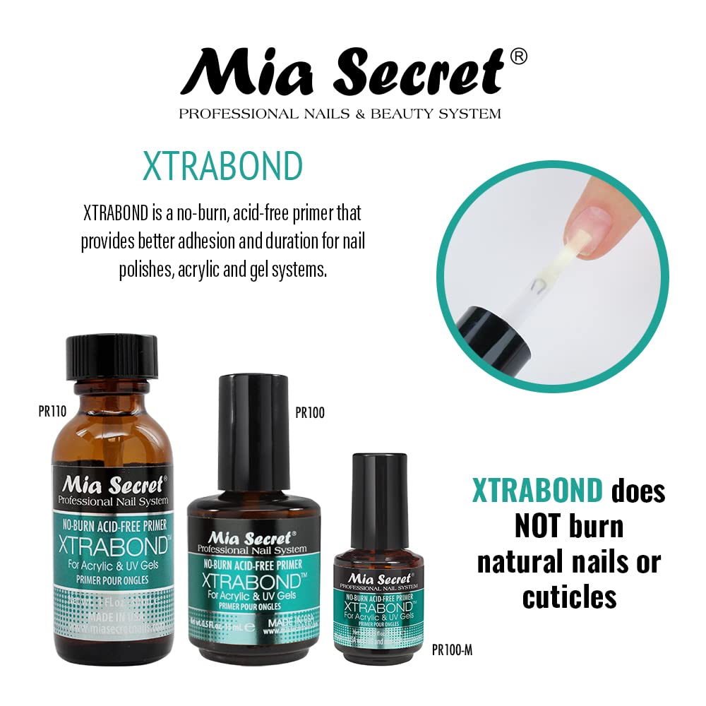 Mia Secret Nail Prep 0.5 oz (NP-30) e imprimación Xtrabond 0.5 oz (PR100)