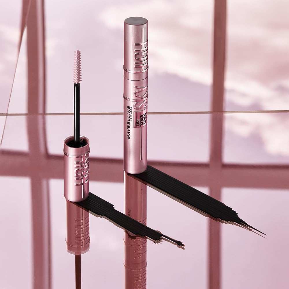 Maybelline, Mascara de pestañas lavable y brinda alargamiento Lash Sensational Sky High negro, 6ml