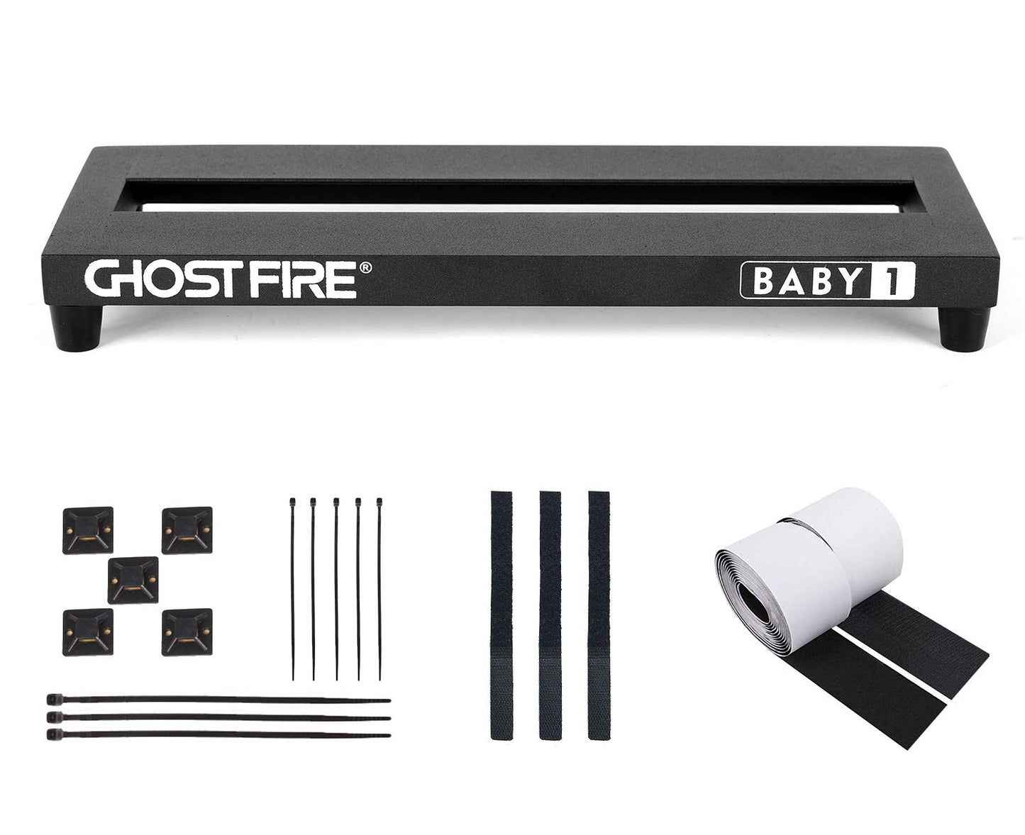 Ghost Fire - Pedalera de guitarra con efecto de aleación de aluminio, serie V (V-BABY1-PB), 35 cm x 14 cm