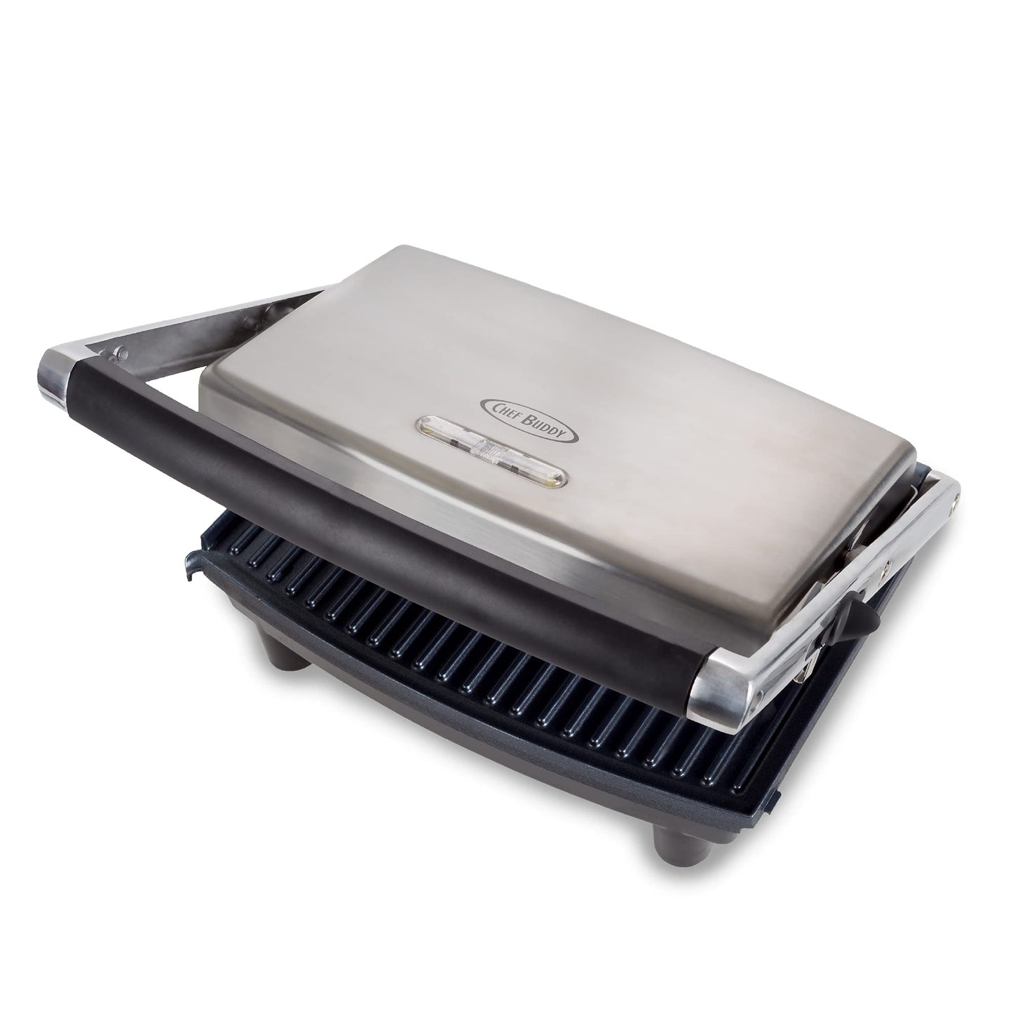 Classic Cuisine 985590BYL Panini Press Grill and Gourmet Sandwich Maker for Healthy Cooking, 30,5 x 25,4 cm, color negro