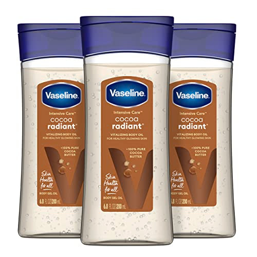 Vaseline Intensive Care Body Gel Oil Cocoa Radiant 6.8 oz, Pack of 3