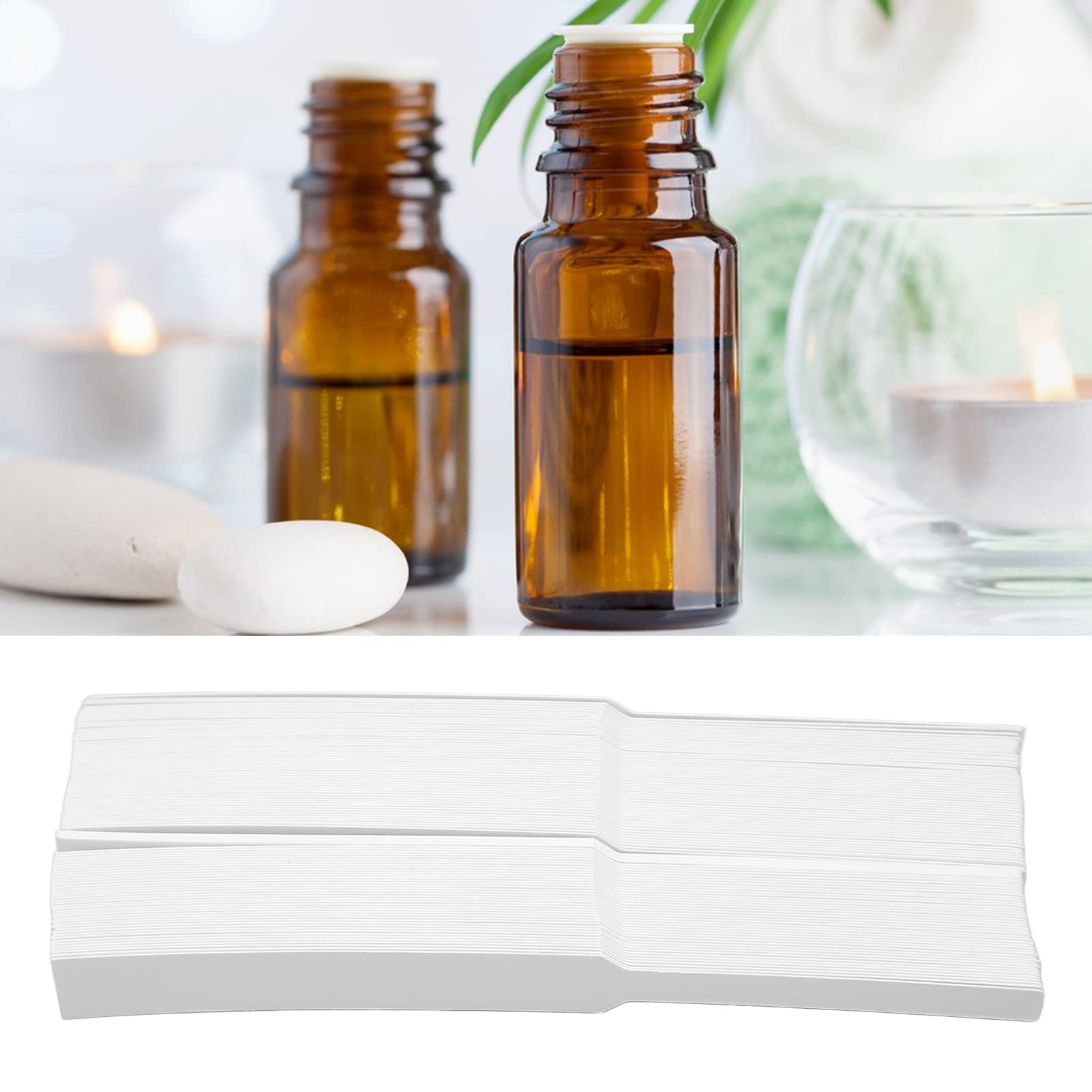 Tiras de Perfume de 100 Hojas, Tiras de Papel Secantes de Perfume Portátiles en Desechables para Aromaterapia