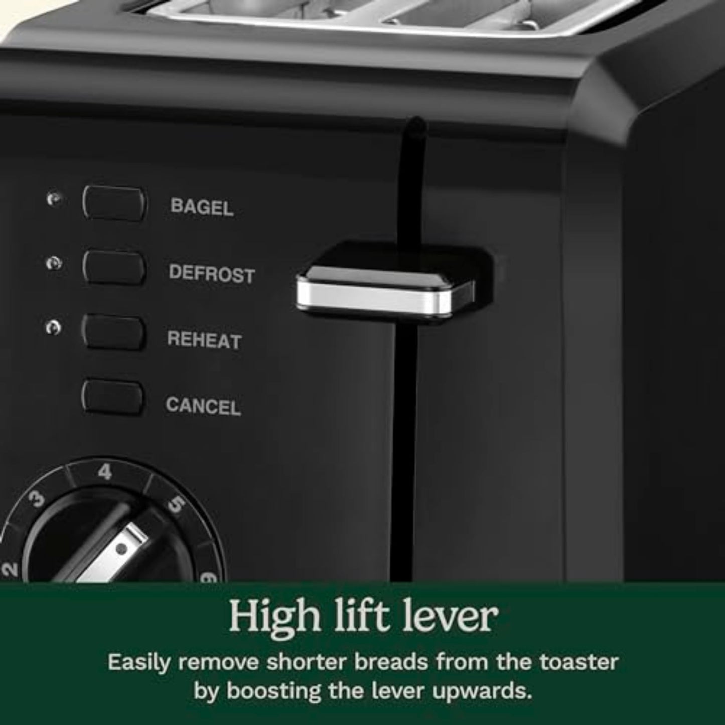 Cuisinart CPT-122BK tostador compacta de plástico de 2 rebanadas, color negro