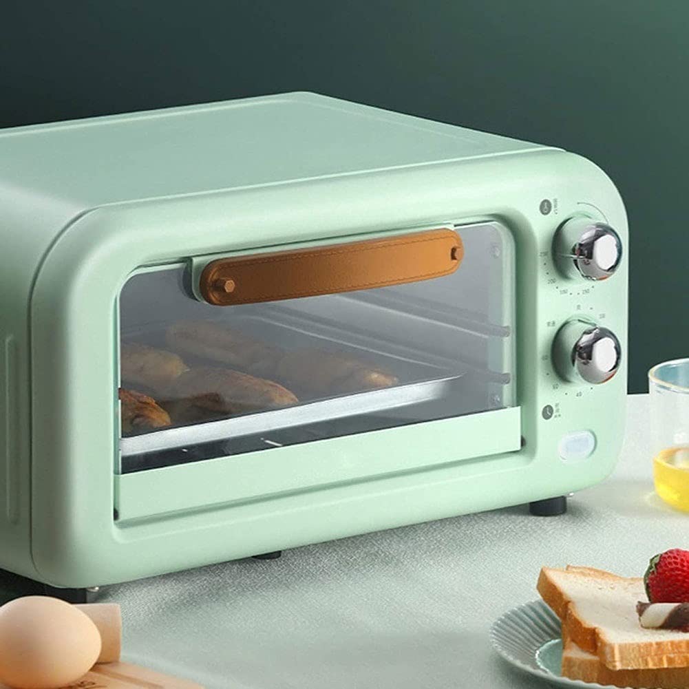 Beyori Horno eléctrico Hogar para Hornear Multifunción Horno eléctrico Smart Mini 12L Pequeño Horno, Mini Multi-Funcionamiento Horno de tostadora Retro