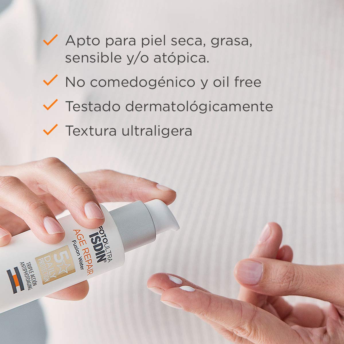 ISDIN FotoUltra Age Repair Fusion Water SPF 50 | Protector solar 50ml