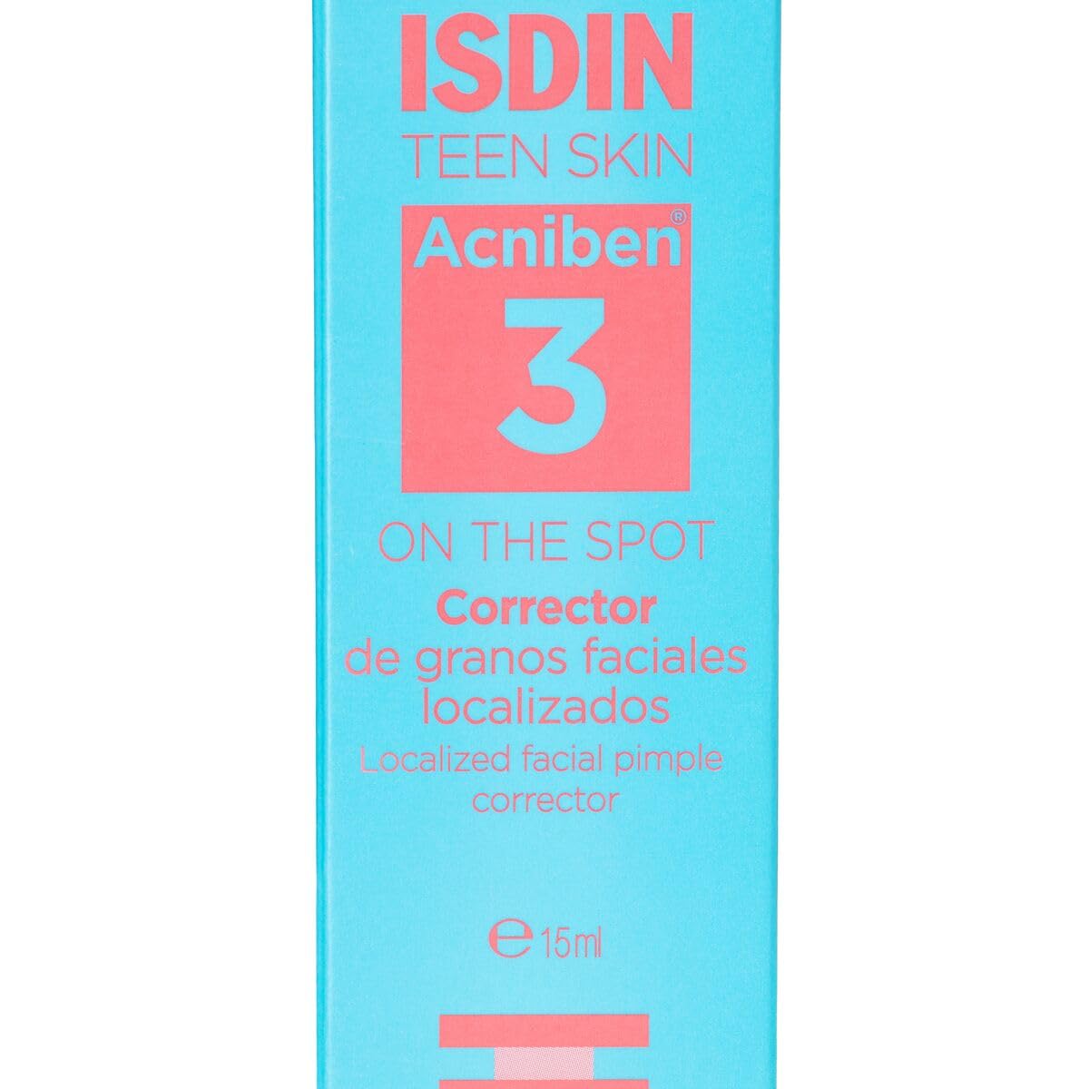 ISDIN Teen Skin Acniben Corrector de Granos Faciales - 15 ml, 1, 1 unidad, 1