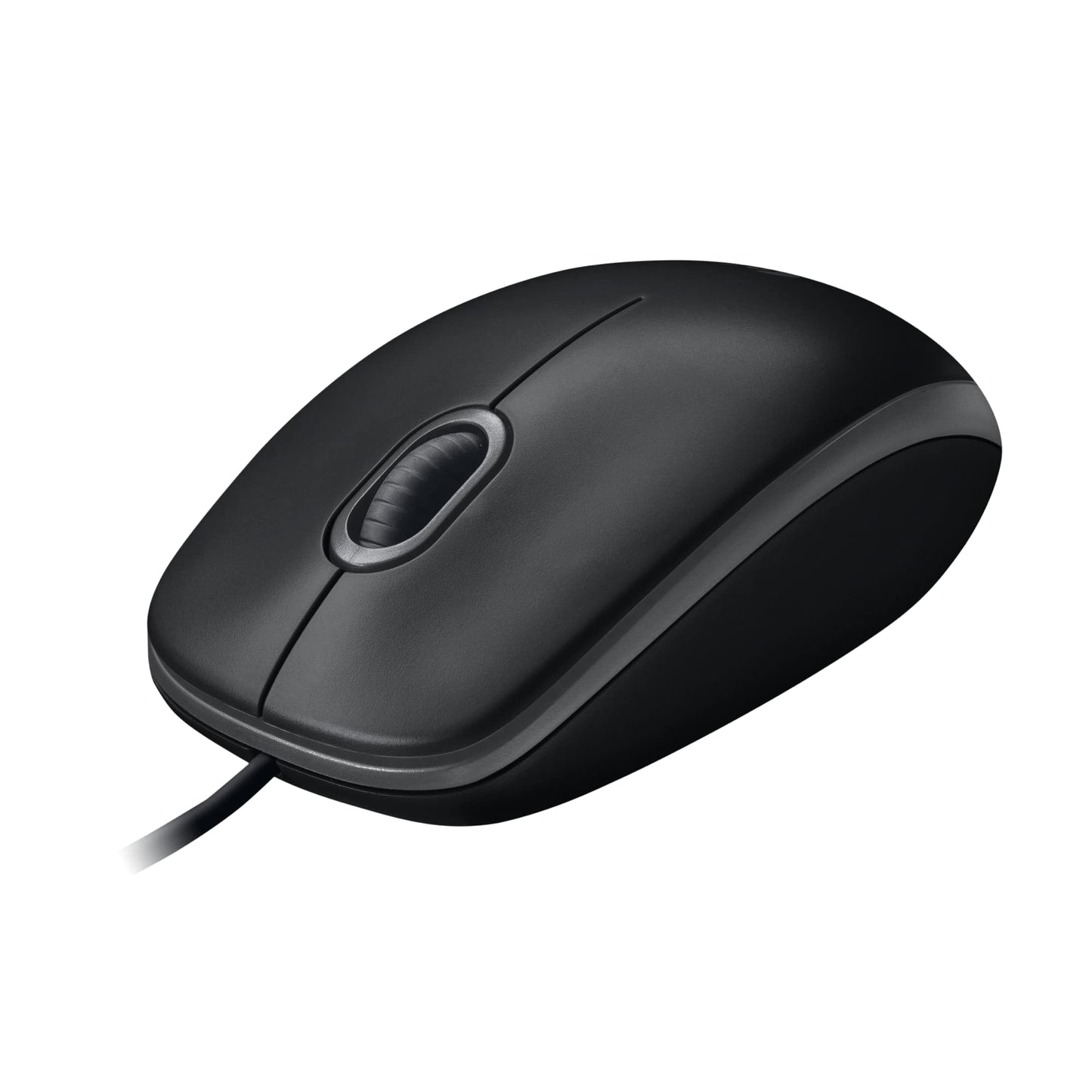Logitech M100 Mouse con Cable USB, 3 Botones, Seguimiento Óptico, 1000 DPI, Ambidiestro, Compatible con PC, Mac, Laptop - Negro