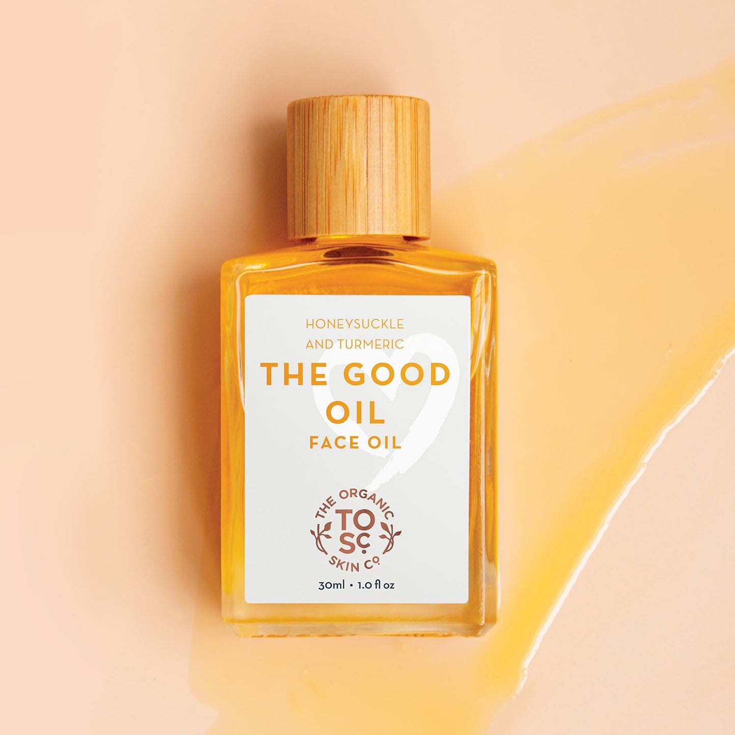 The Organic Skin Co. Nourishing Skin Glow Serum - Hydrating Face Oil with Rosemary & Turmeric, Vegan Gua Sha Organic Care (30mL)