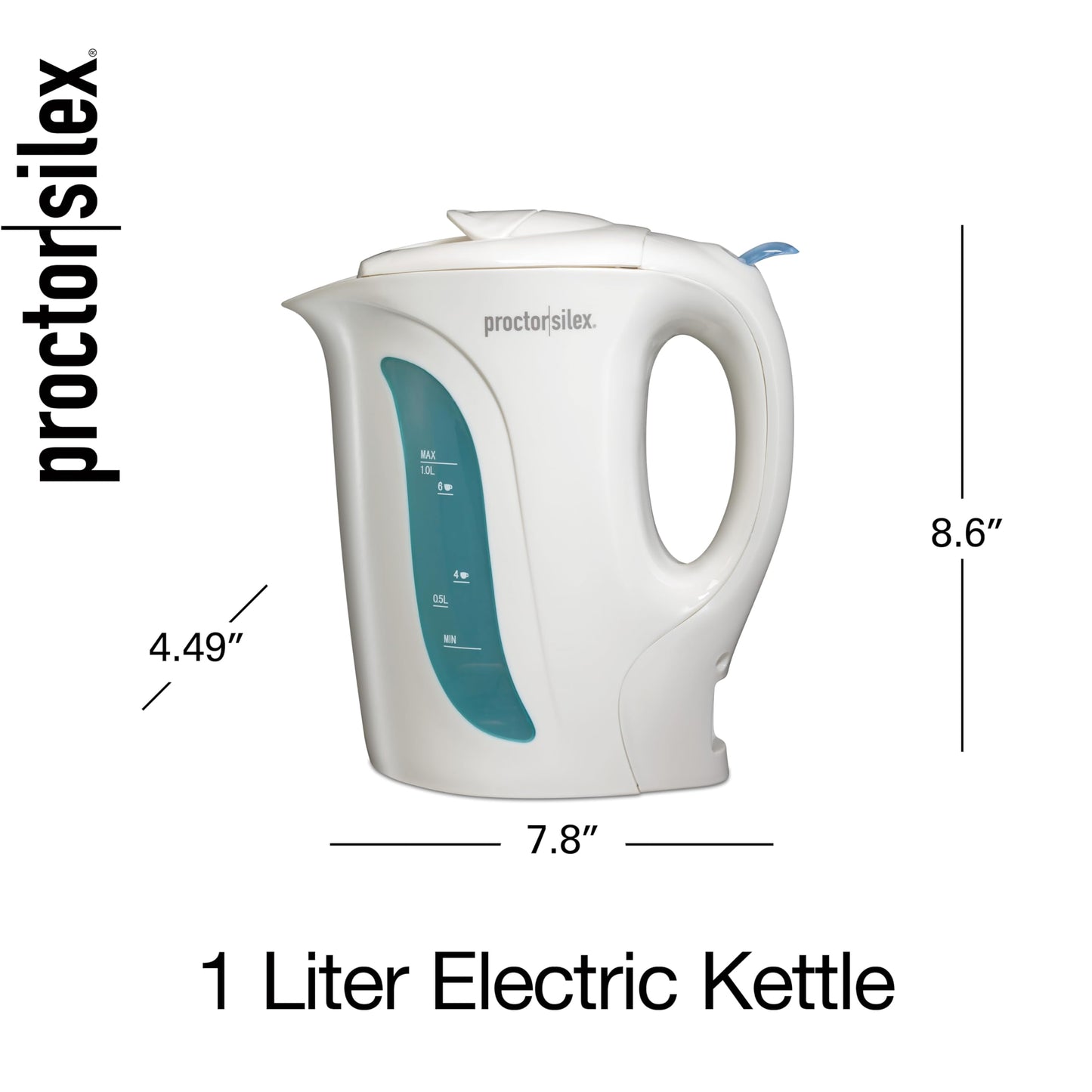 Generico HOGTETK2070Y Hervidor de Agua Proctor Silex Tetera, Blanco