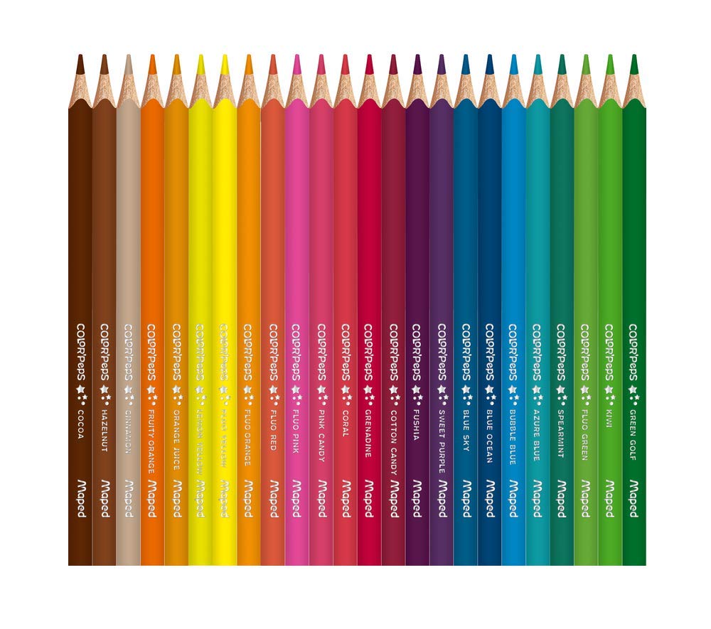 Maped - Color'Peps - Lápices de colores, triangular, ergonómico - Caja de 72 lápices de madera