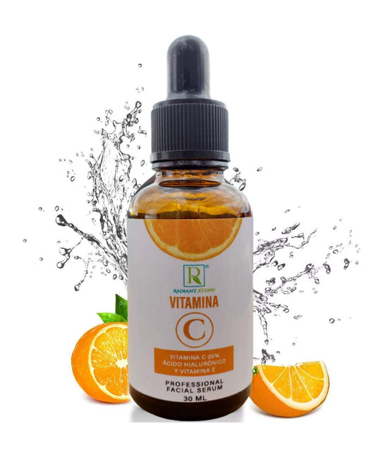 Radiant Xtend Serum Vitamina C de Alta concentración, Acido Hialuronico, Vitamina E