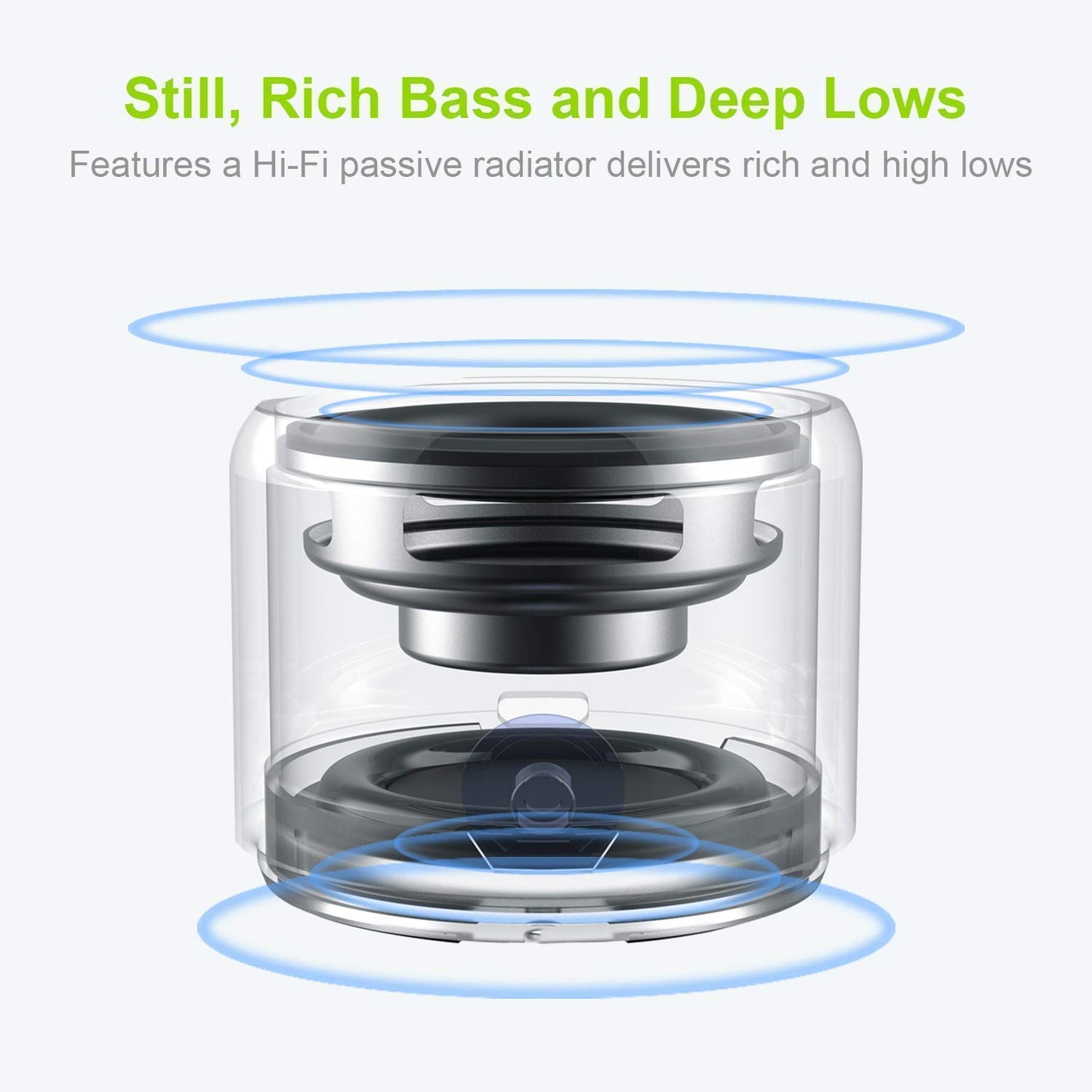 EWA Mini altavoz Bluetooth portátil A106, graves mejorados y sonido de alta definición, diseño portátil, para iPhone, iPad, Nexus, portátiles y más (Rosegold)
