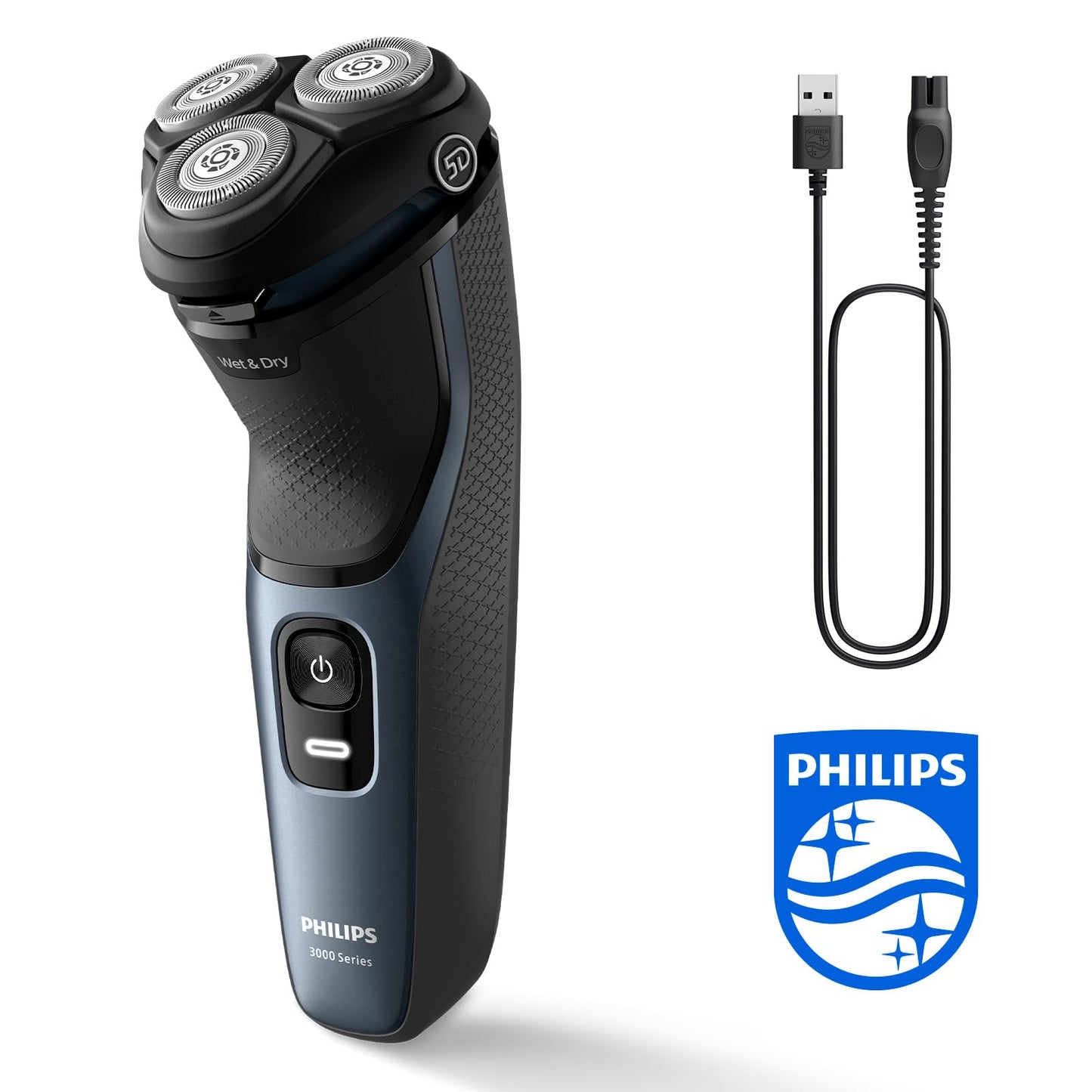 Afeitadora Eléctrica Philips Series 3000 Uso en Seco y Húmedo Anticorrosión