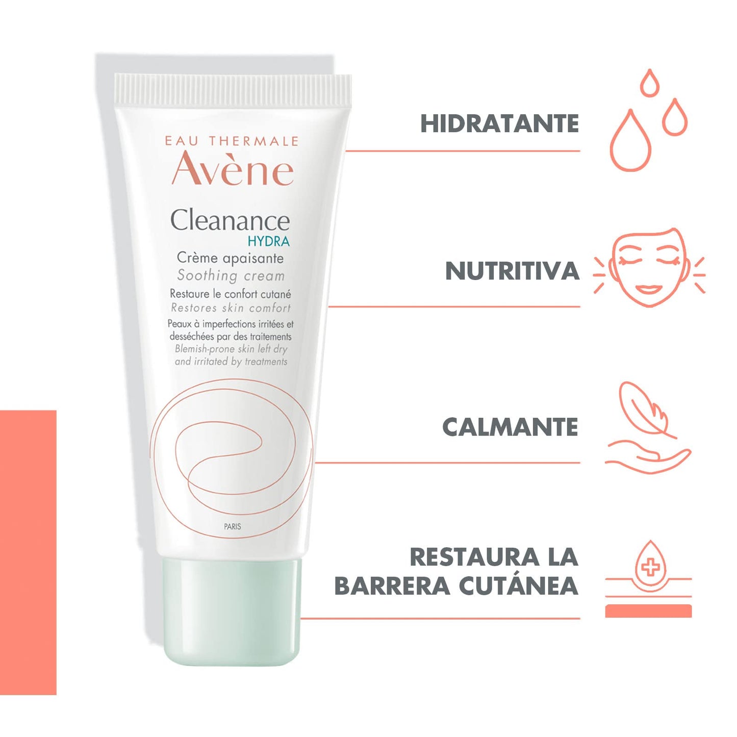 Crema Hidratante Facial Avène Cleanance Hydra Calmante