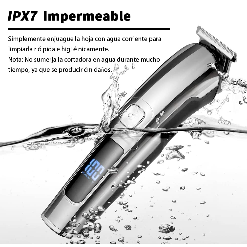 VOICEPTT Afeitadora Electrica y Barbero Eléctrico, 16 en 1 kit de rasurado para hombre, Máquina para Cortar Cabello de Barba/Nariz/Pelo/Cara/Cuerpo, USB Carga Rápida