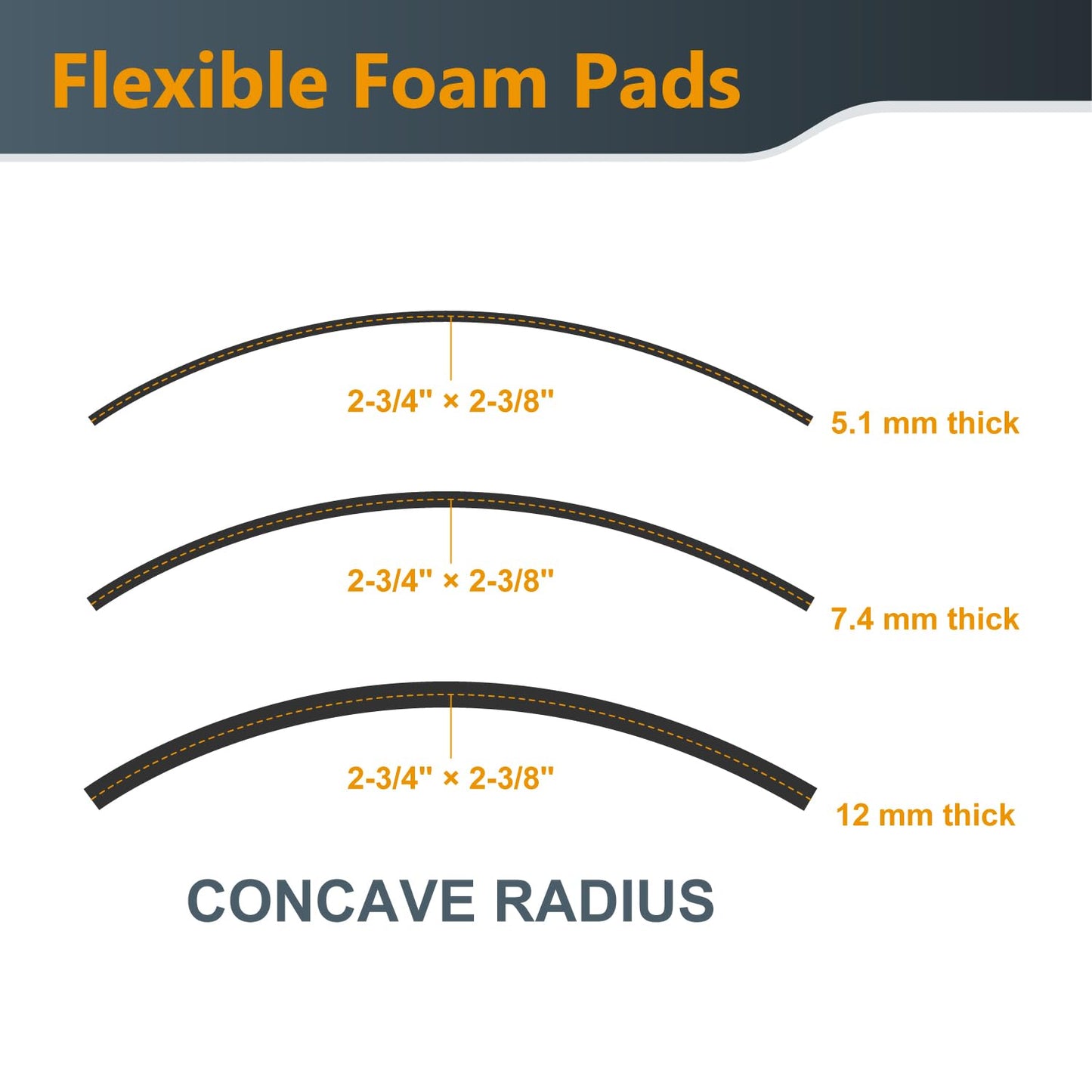 POWERTEC 71441 - Juego de empuñaduras flexibles para lijadoras de contorno con 3 almohadillas de espuma flexibles y 6 empuñaduras de perfil para lijado de perfiles convexos y cóncavos