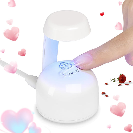 Mini luz ultravioleta Beetles para uñas de gel, curado instantáneo, innovador con sensor inteligente para un sistema de extensión fácil y rápido, luz LED ultravioleta portátil para manicura para esmalte de uñas en gel, arte de uñas DIY