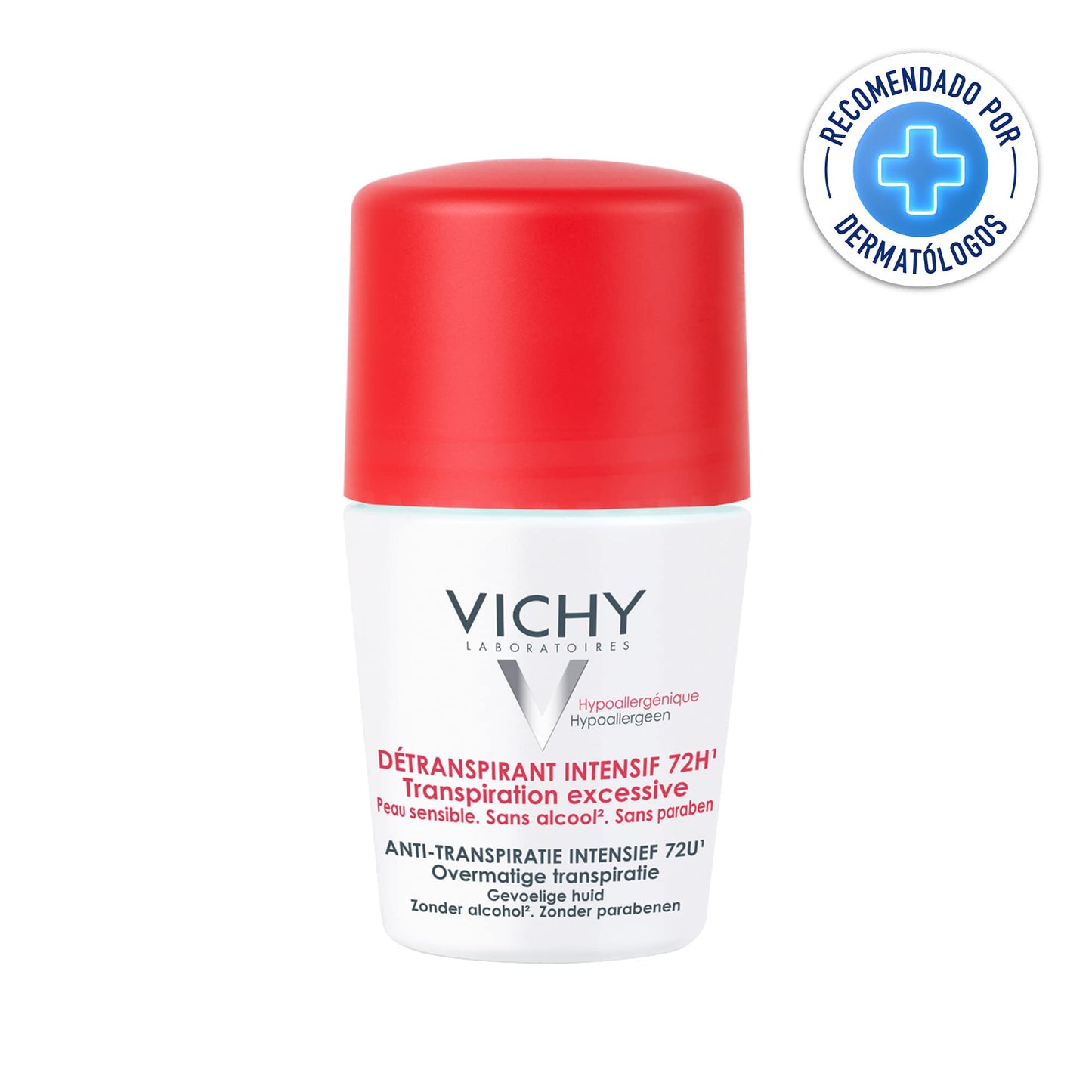 Vichy Anti-Transpirante Stress Resist para sudoración extrema o de estrés, eficacia 72H, 50ml + Desodorante y anti-transpirante para piel sensible, eficacia 48H, 50ml