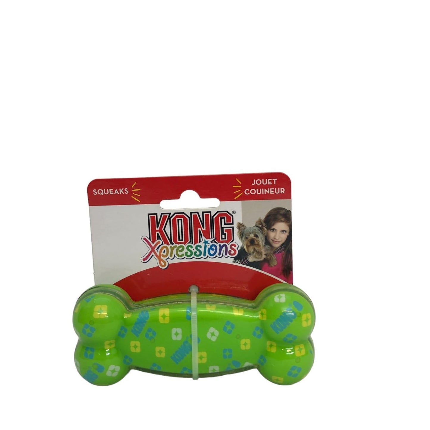 KONG Xpressions Hueso, Juguete para Perro Mediano