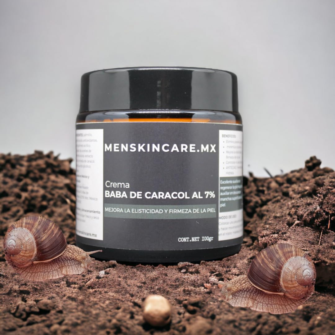 Crema Baba de Caracol 100gr para Hombres: Regeneración, Desvanecimiento de Manchas, Elasticidad y Firmeza con Extracto Proteico 7% - Mejora celular