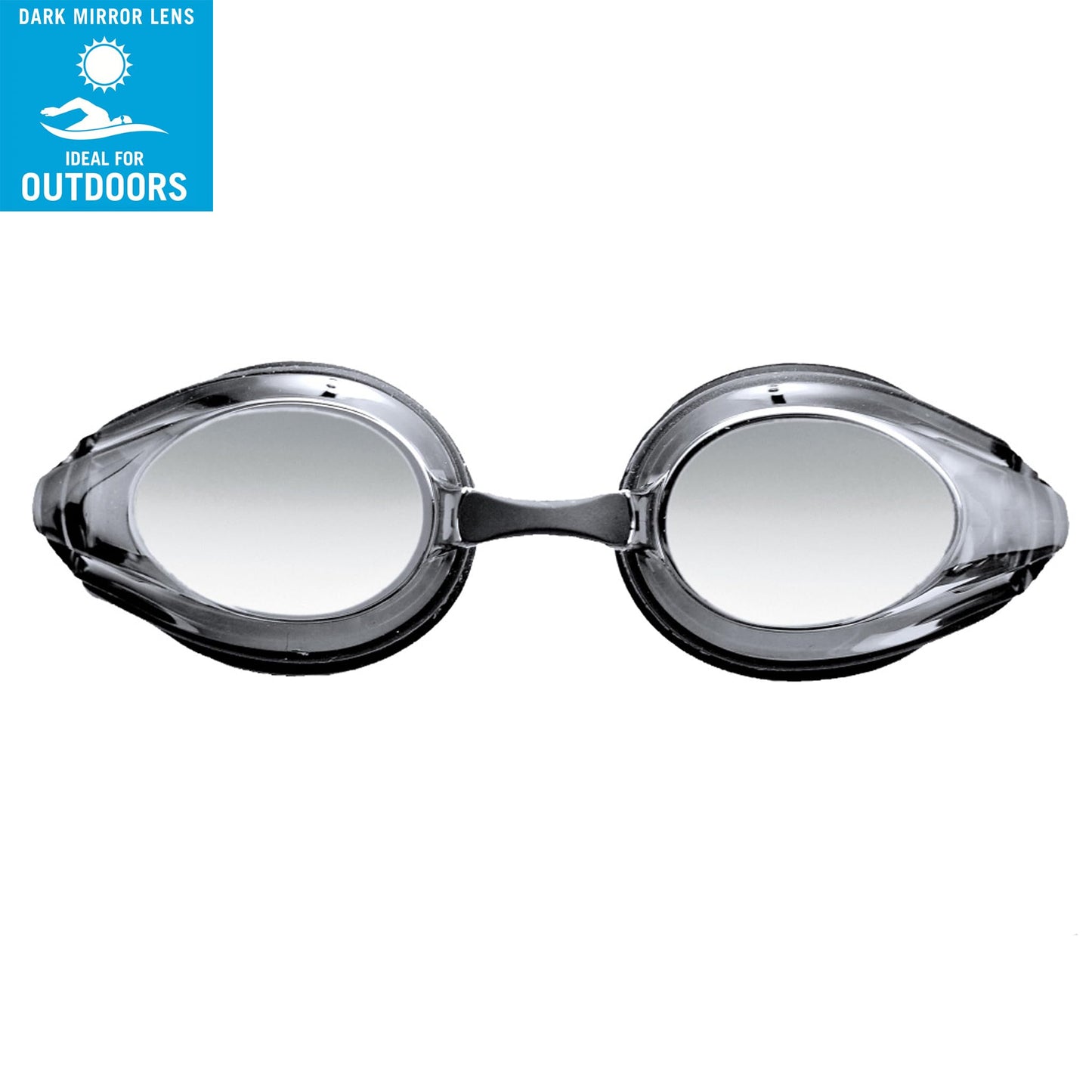 Arena Tracks, gafas de natación espejadas Negro/plateado humo/negro Una talla 0.00|pounds