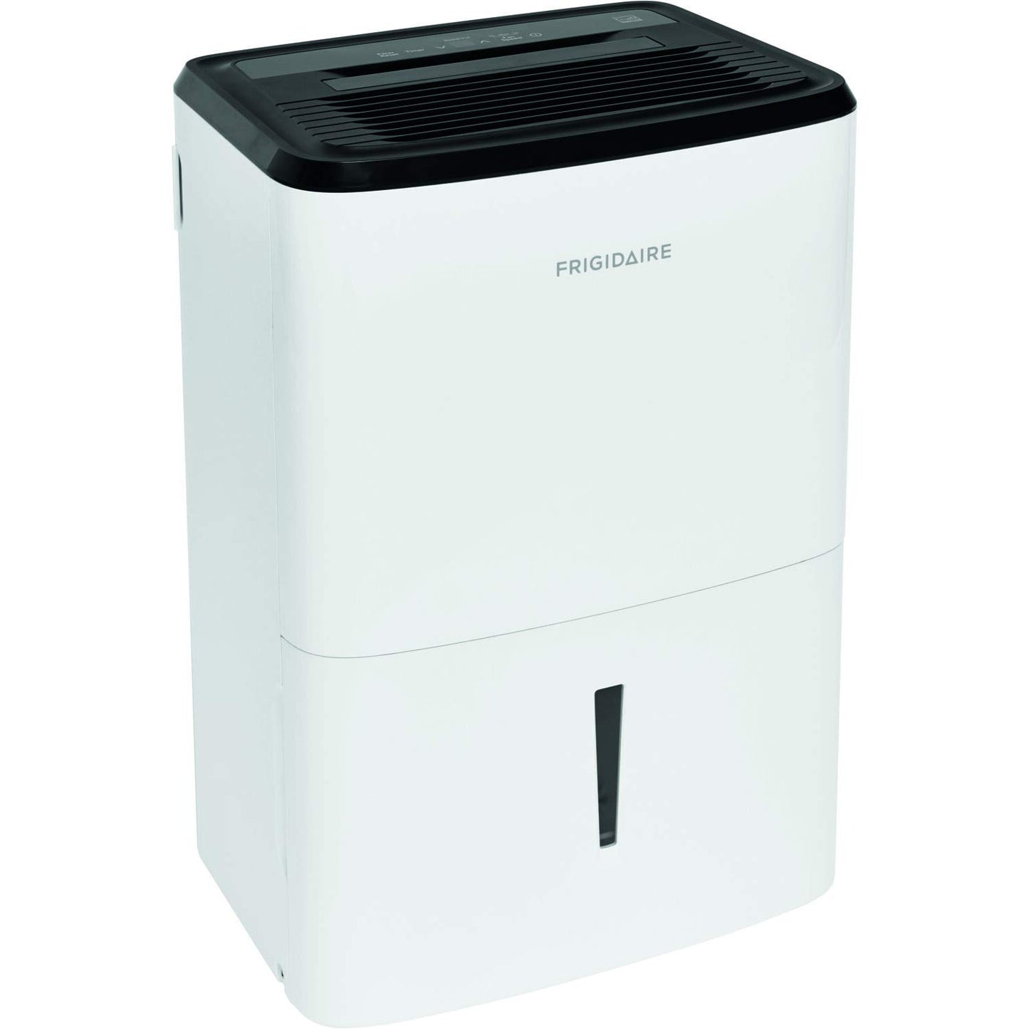 Frigidaire Deshumidificador portátil de 50 pintas para sótano, hogar y ático, 115 V, amortiguador silencioso de humedad para control de humedad con apagado automático y cubeta de agua extraíble/opción