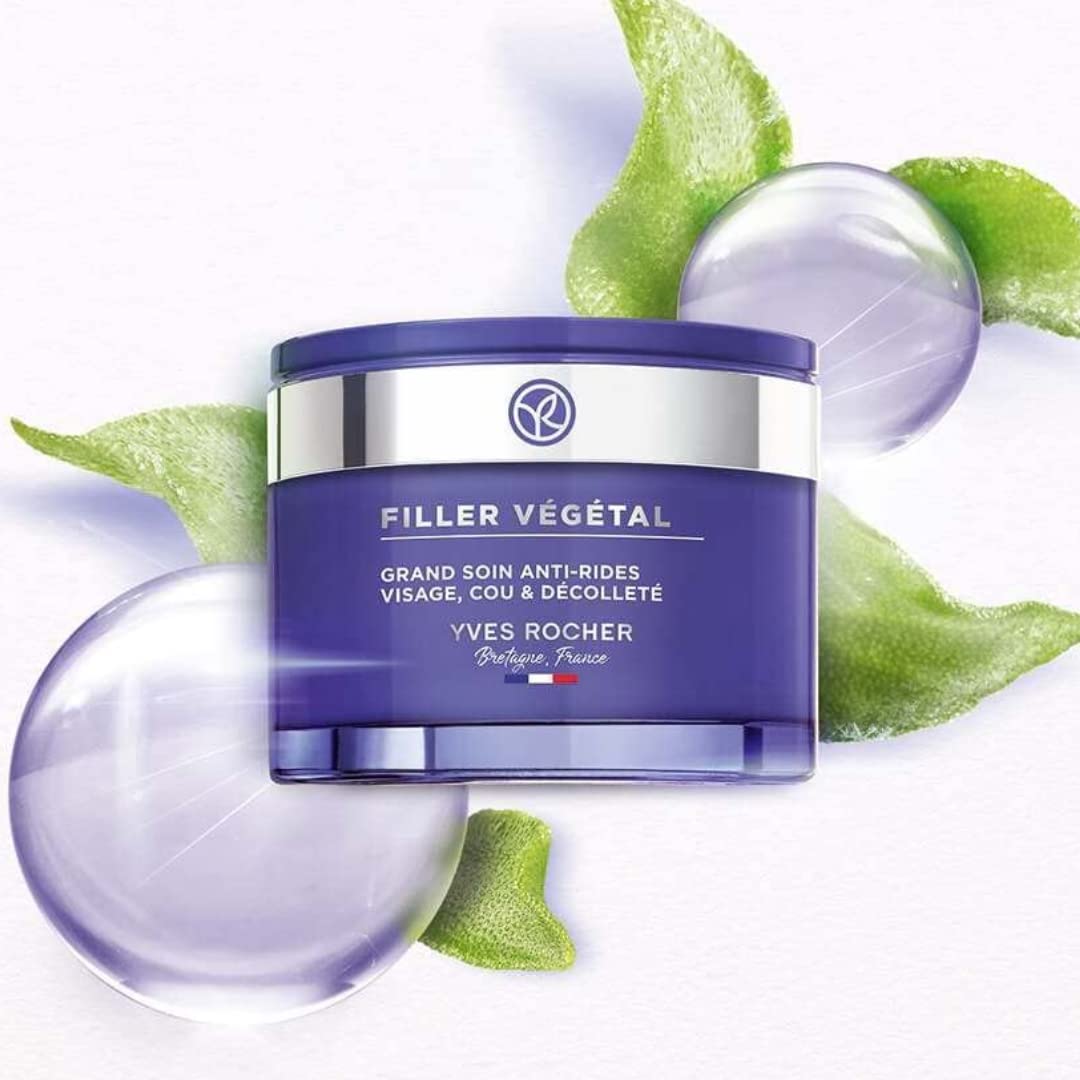 Yves Rocher Set Filler Vegetal: Tramiento en Crema Facial Día y Noche (75 ml) + Contorno de Ojos (14 ml)