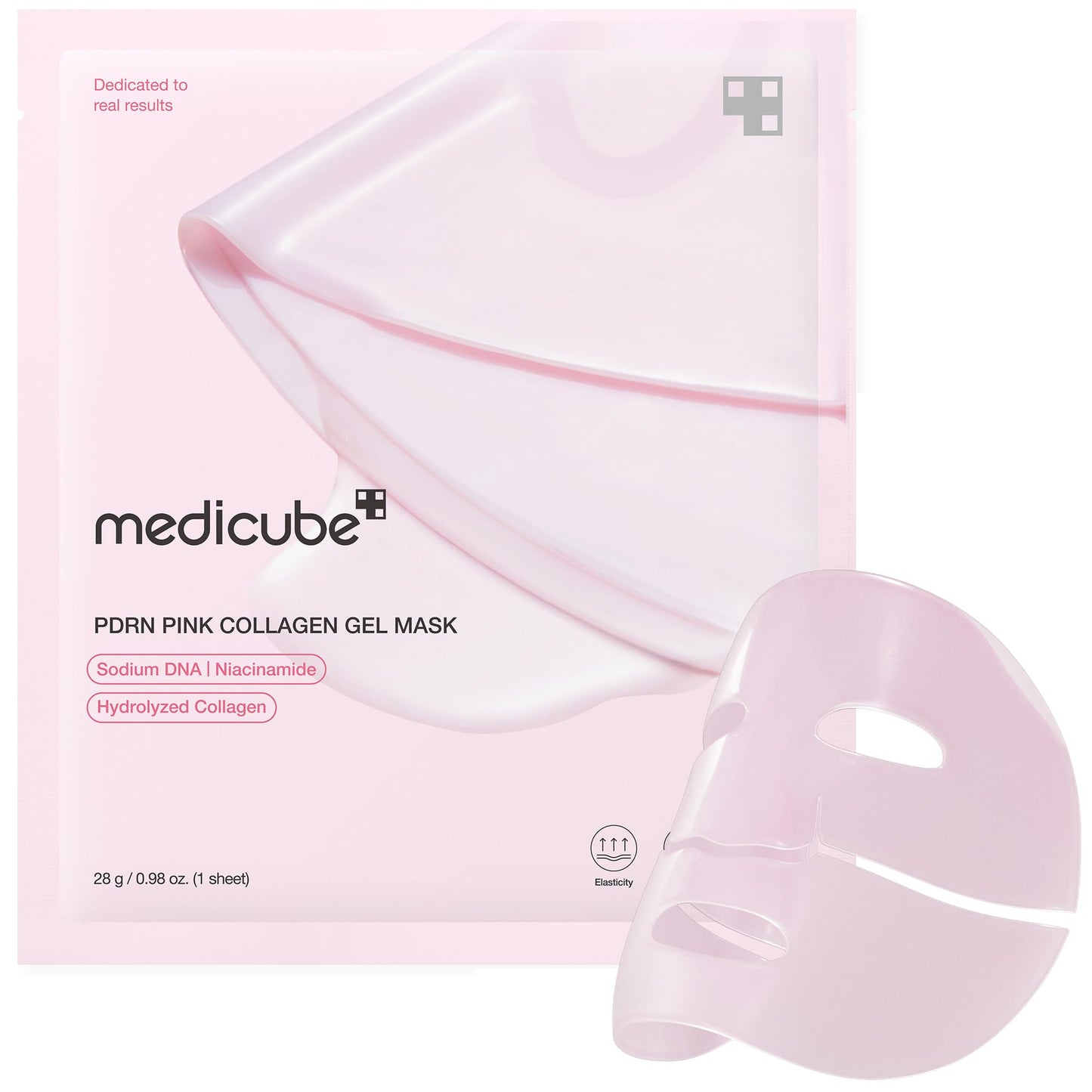 Medicube Salmon Dna Pdrn Máscara De Gel De Gelatina De Colágeno Rosa | Mascarilla De Noche Para Piel Brillante De Vidrio- Elasticidad, Hidratación, Reafirmante E Hidratante | Cuidado D