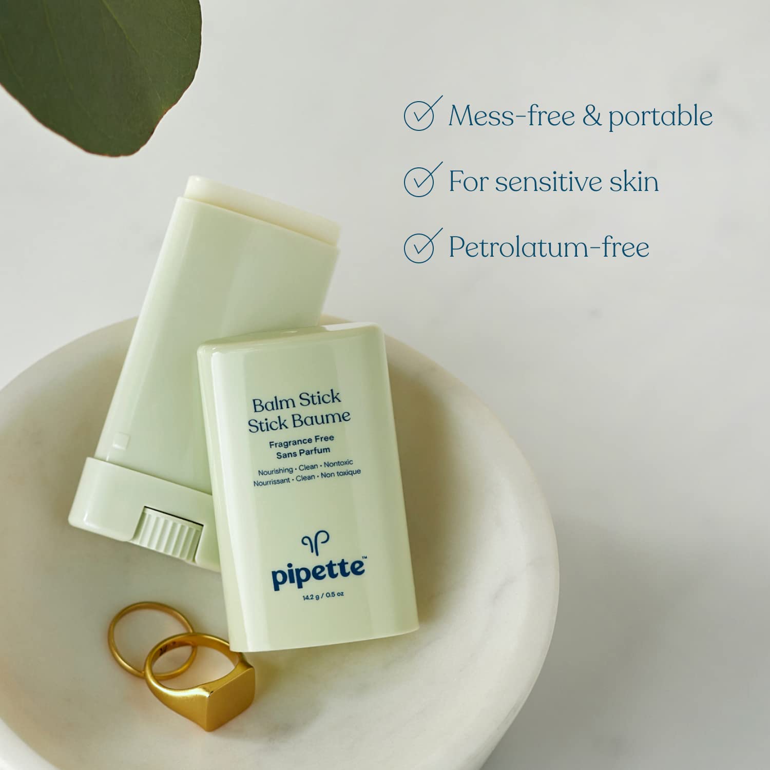 Pipette Bálsamo En Barra Para Piel Seca, Fácil Aplicación, Sin Complicaciones, Ultrahidratante, Bálsamo Para Pañales, 0.5 Oz