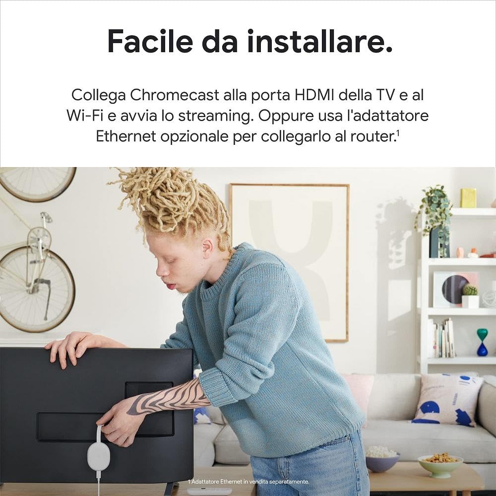 Google Chromecast TV HD Nieve