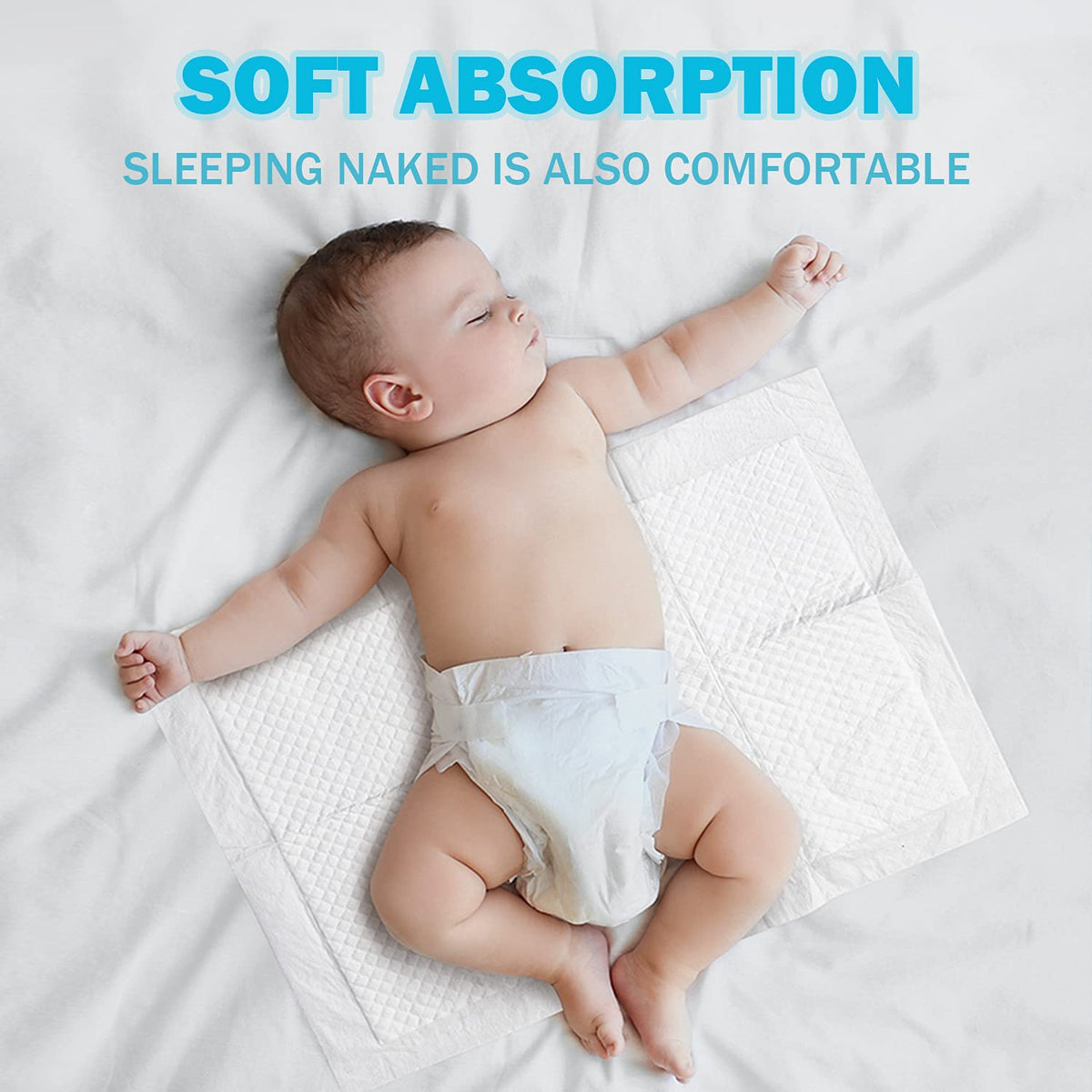 Cambiador desechable para bebé, paquete de 100 unidades, tela no tejida, transpirable, impermeable, protector de colchón portátil a prueba de fugas, almohadillas para cama de incontinencia