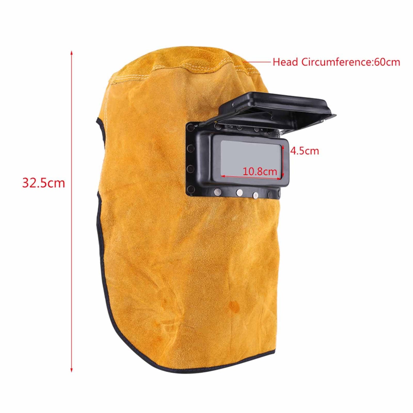 Greensen Máscara de Protección para Casco de Soldadura, Lente Transpirable Resistente Al Calor, Ajuste Rápido, Protección Completa para Trabajadores de Soldadura Cuero de Vaca