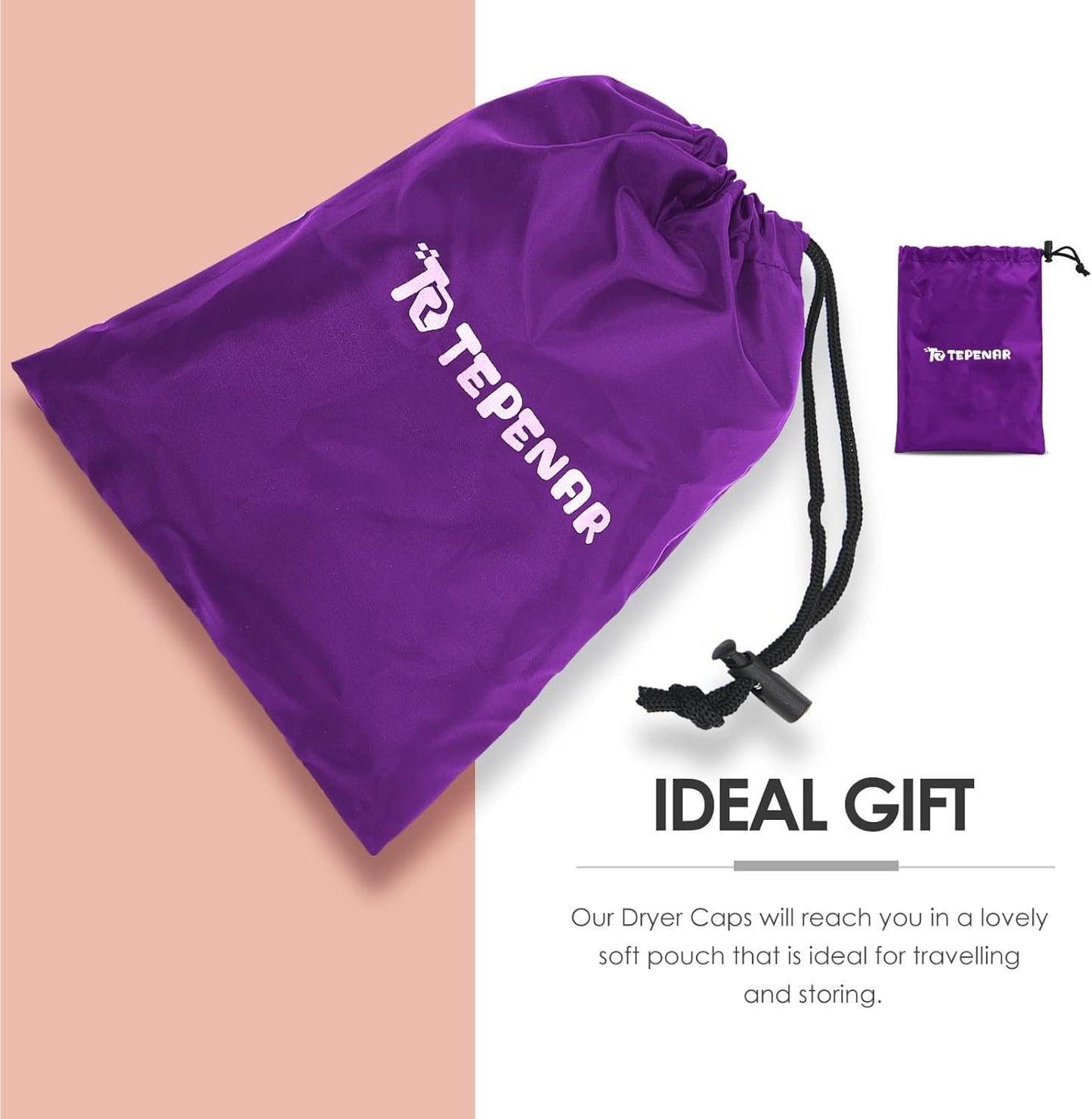 Accesorio para secador de pelo con capucha para capó mejorado: gorras de secadora suaves ajustables extra grandes - Fácil de usar para el cuidado del cabello rizado natural con textura, peinado de secado rápido - morado