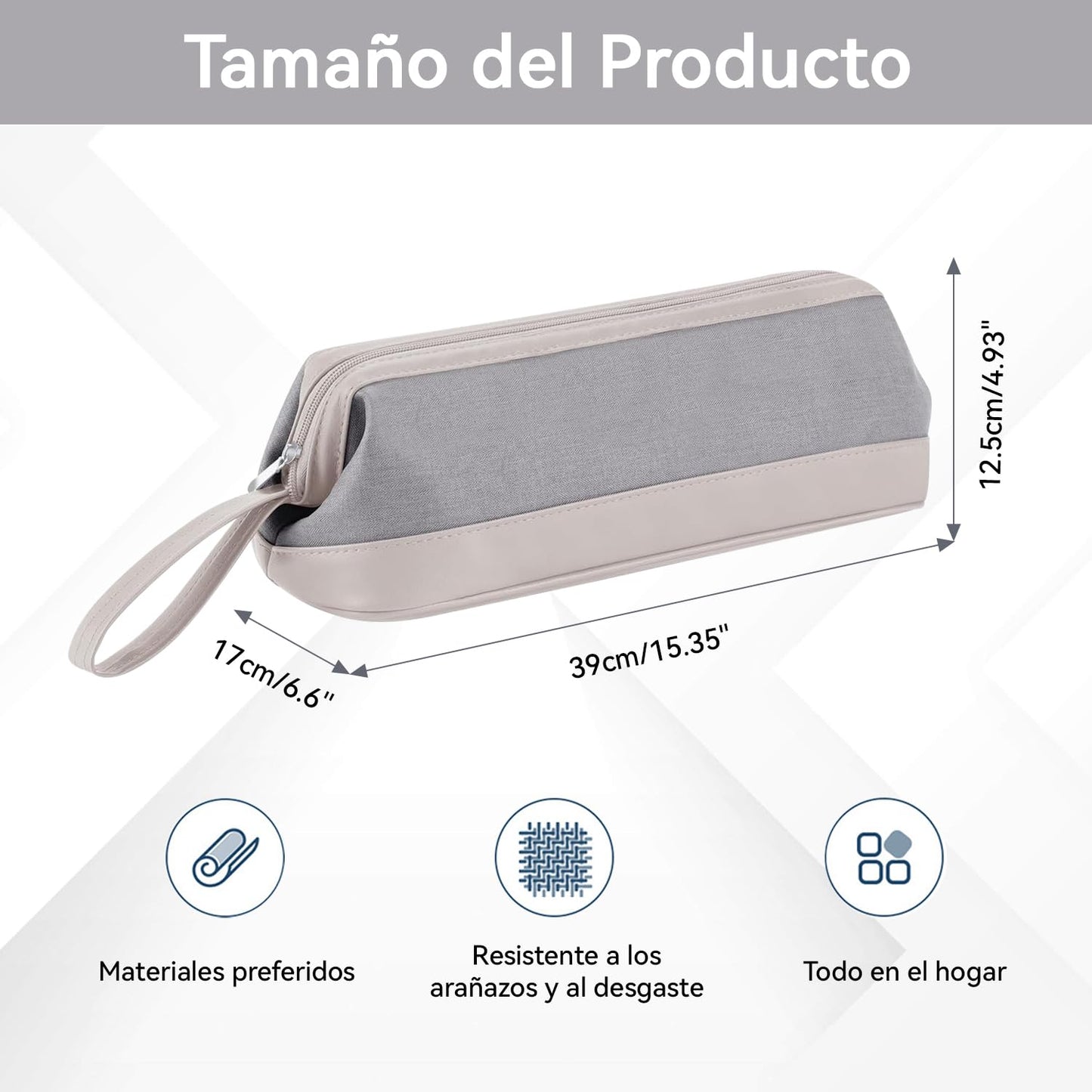 Funda De Viaje,Hair Tools Bolsa De Viaje,Compatible Con Dyson Airwrap/Shark Flexstyle,Adecuado Para Secadores De Pelo, Peines, Planchas De Pelo Y Bolsas De Cosméticos Multifuncionales. (Gris claro)