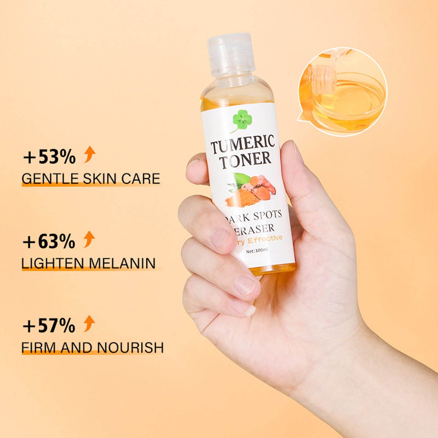 Crema diaria para la piel con cúrcuma y eliminador de manchas negras, 100 ml