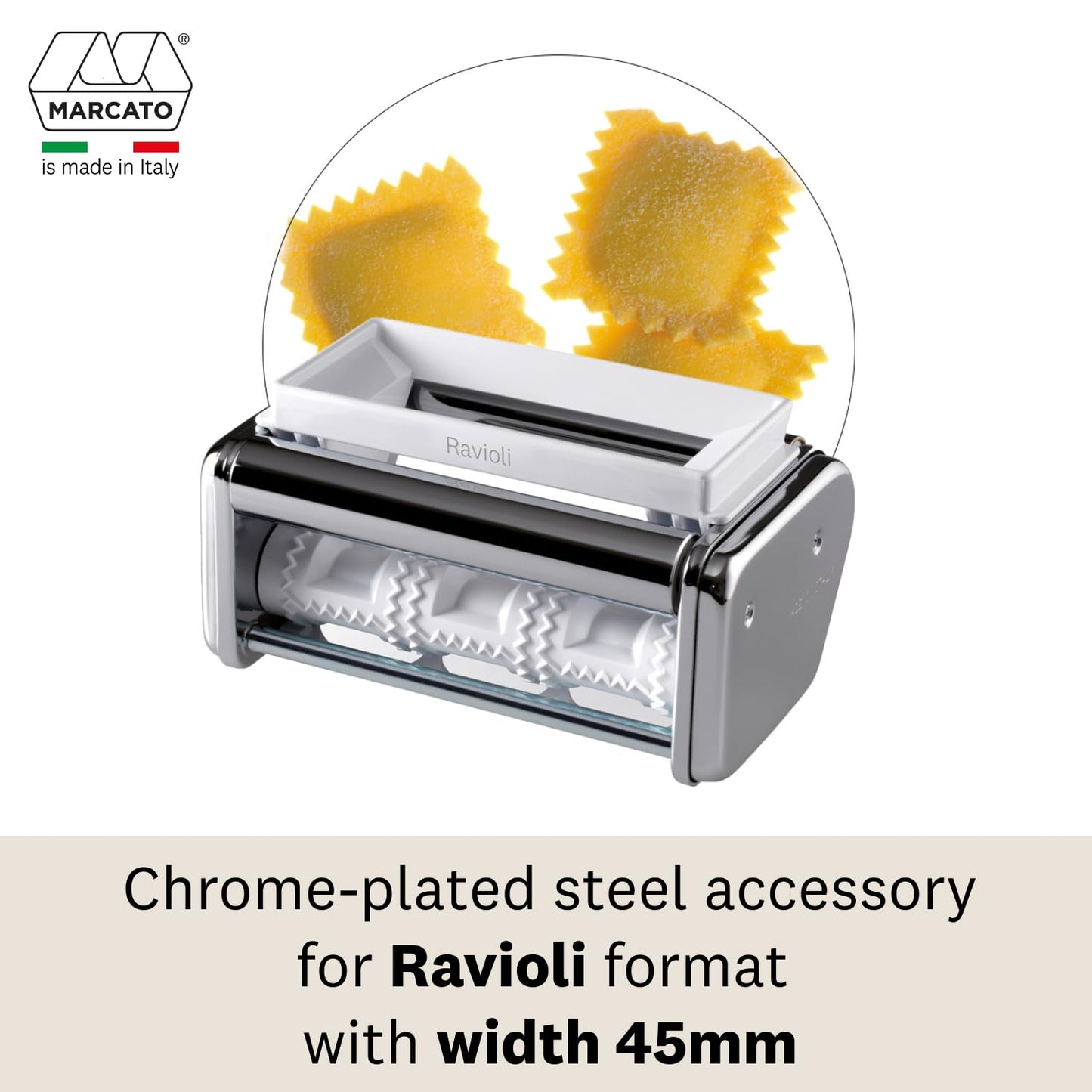 MARCATO Ravioli Accesorio de hogar, Cromo (18 cm, 10 cm, 11,5 cm)