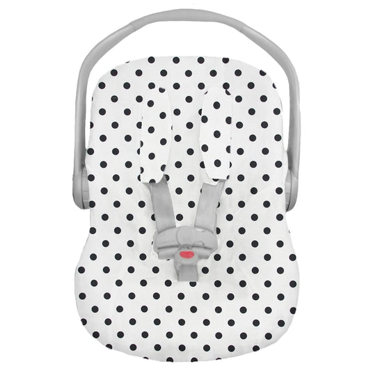 Funda Porta Bebé Nap Baby Dots Blanco Algodón Hipoalergénica Ajustable