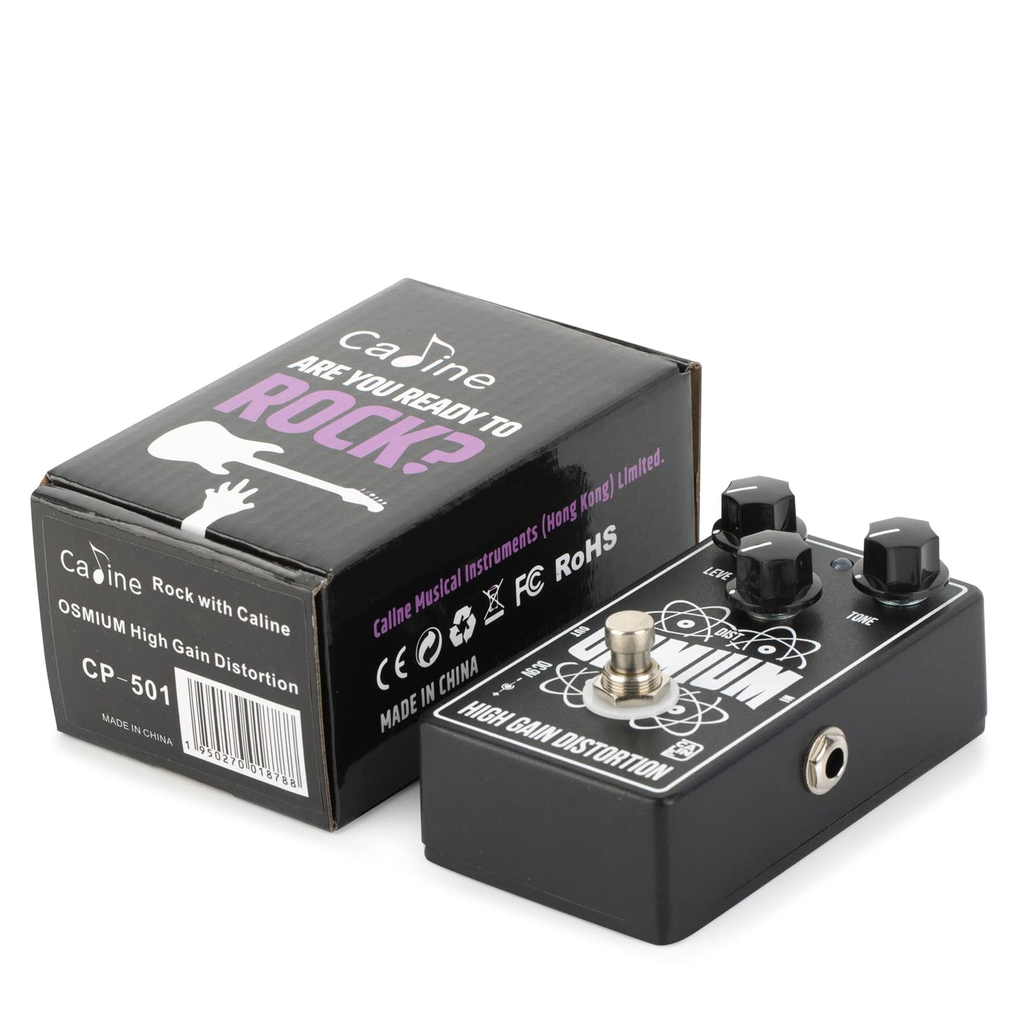 Caline CP-501 Pedal de efecto de guitarra de distorsión de alta ganancia para guitarra eléctrica y bajo