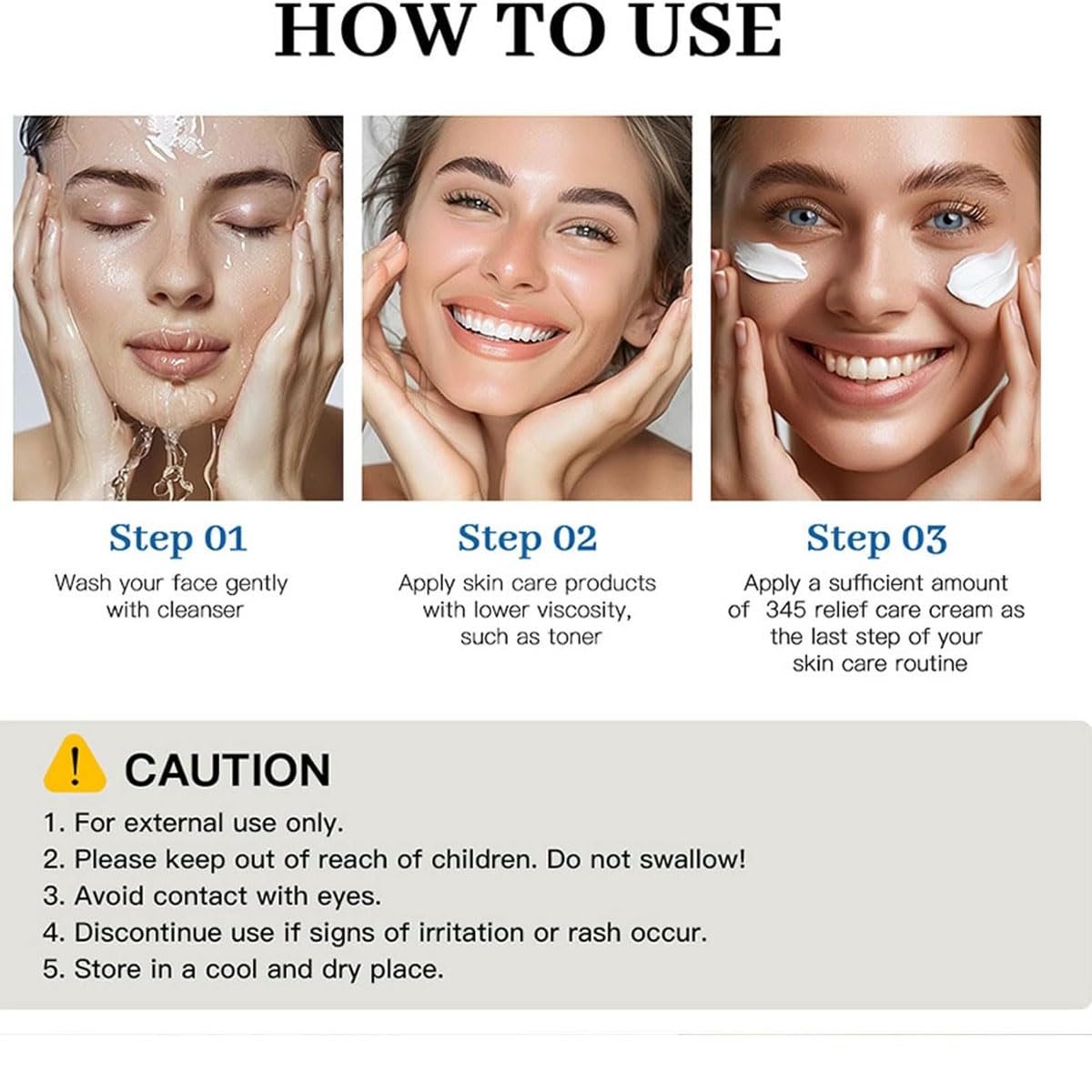 Crema Facial Reparadora Intensiva 345 Relief, Hidratante Calmante Coreana - 50ml (2 unidades) - ¡Recupera la salud y luminosidad de tu piel! - Cuidado facial de calidad con ingredientes naturales - ¡Atrévete a lucir radiante!