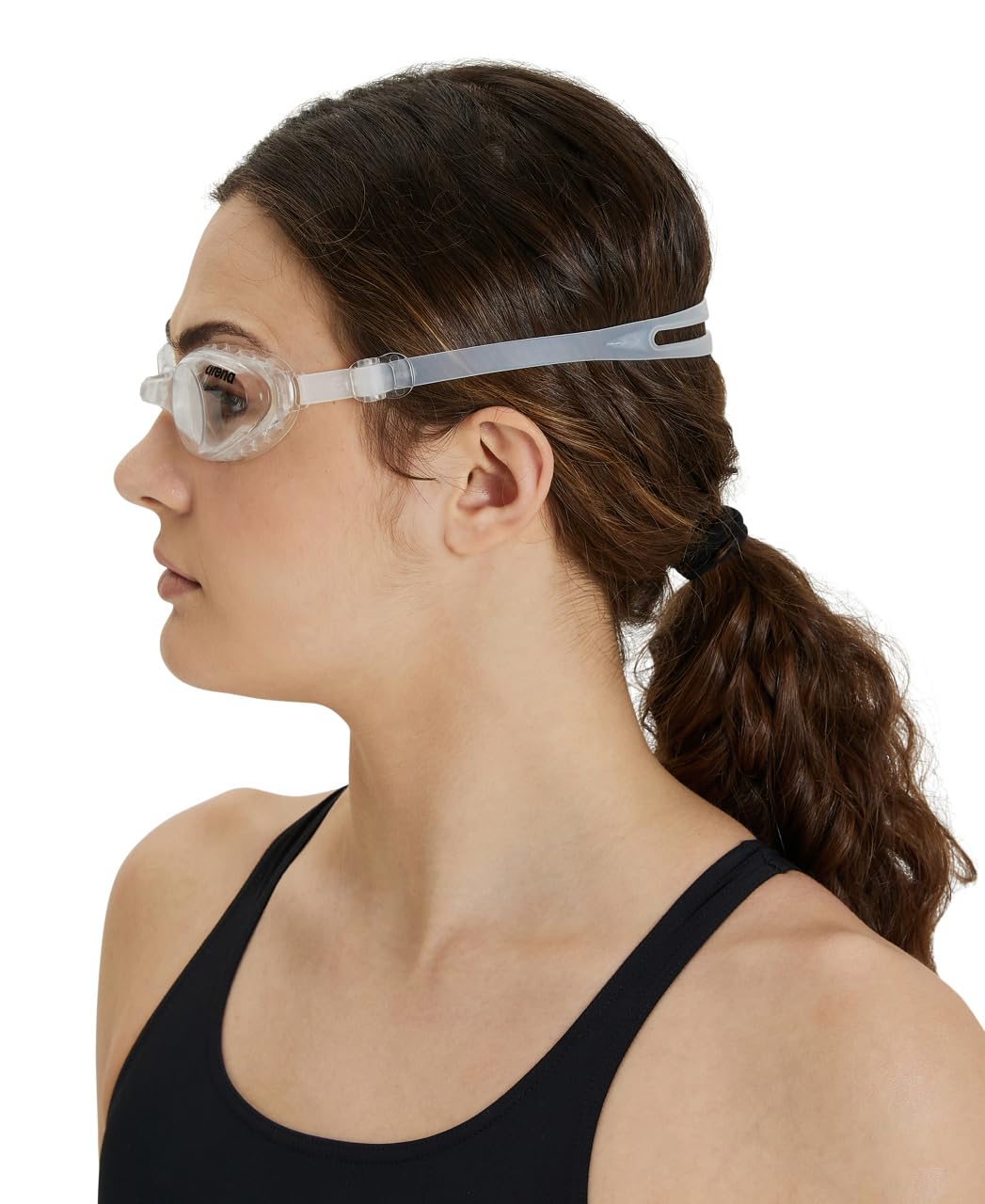 Arena - anteojos de natación unisex para adultos, suaves, antivaho, para hombres y mujeres, para natación recreativa, comodidad superior, tecnología de sellado de aire, ahumado/blanco