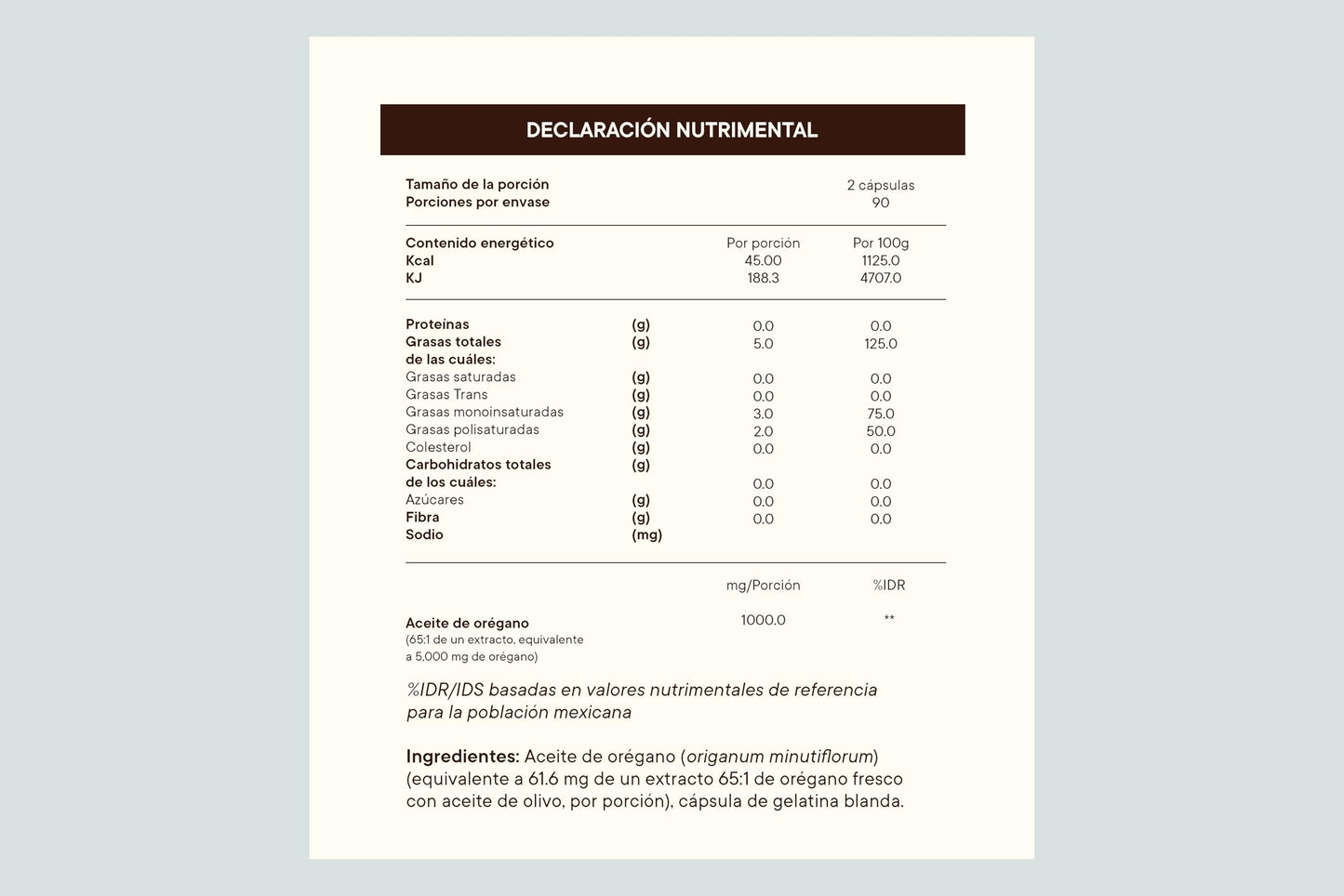 Aceite de Oregano Danoma 180 Cápsulas 5000mg