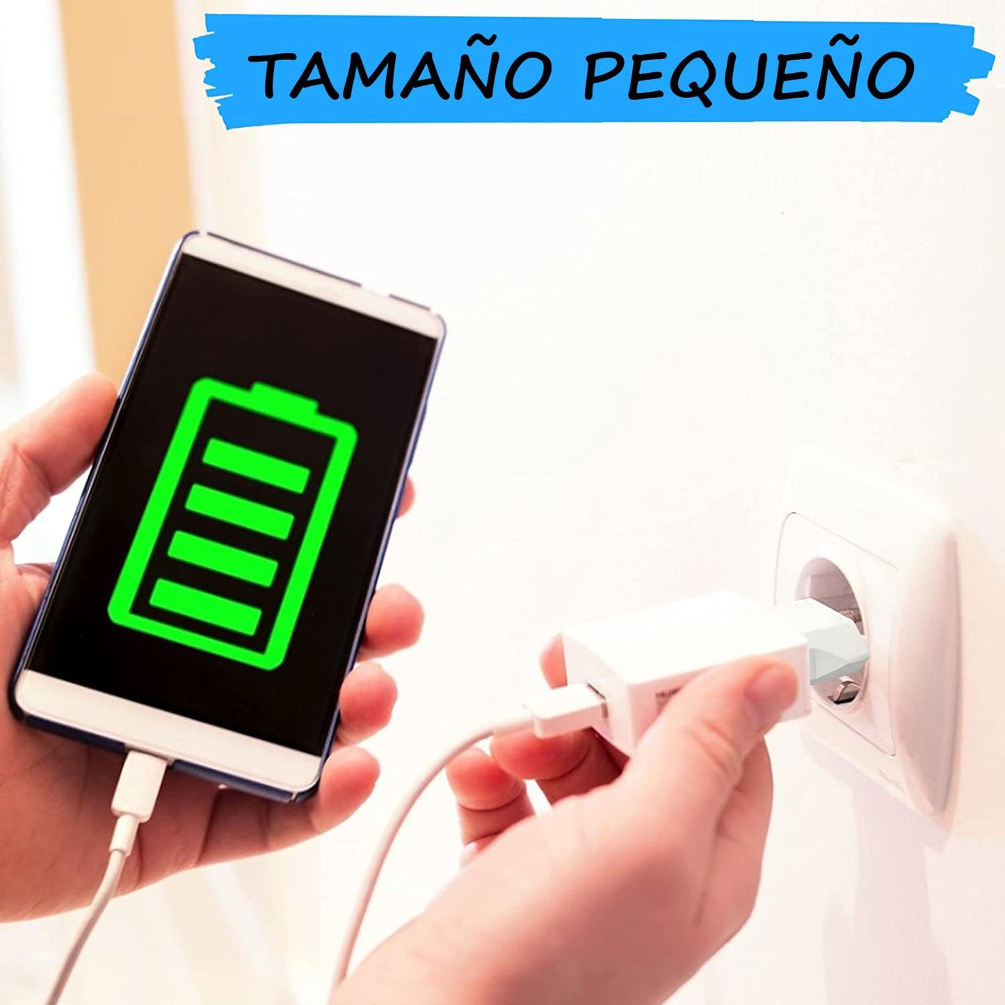 Adaptador de Enchufe MHKBD Blanco 4 Unidades para EE.UU. a Europa